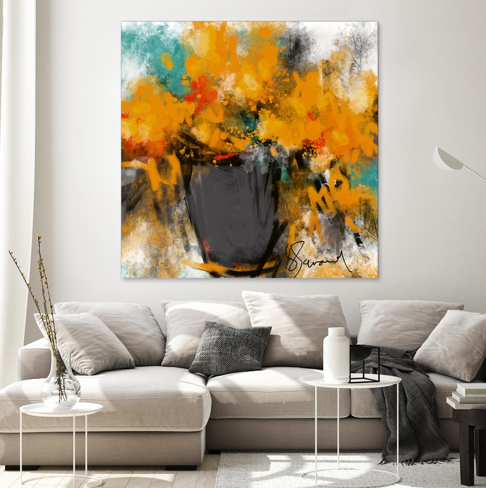 Spring time by Doris Savard on GIANT ART - yellow flowers contemporary