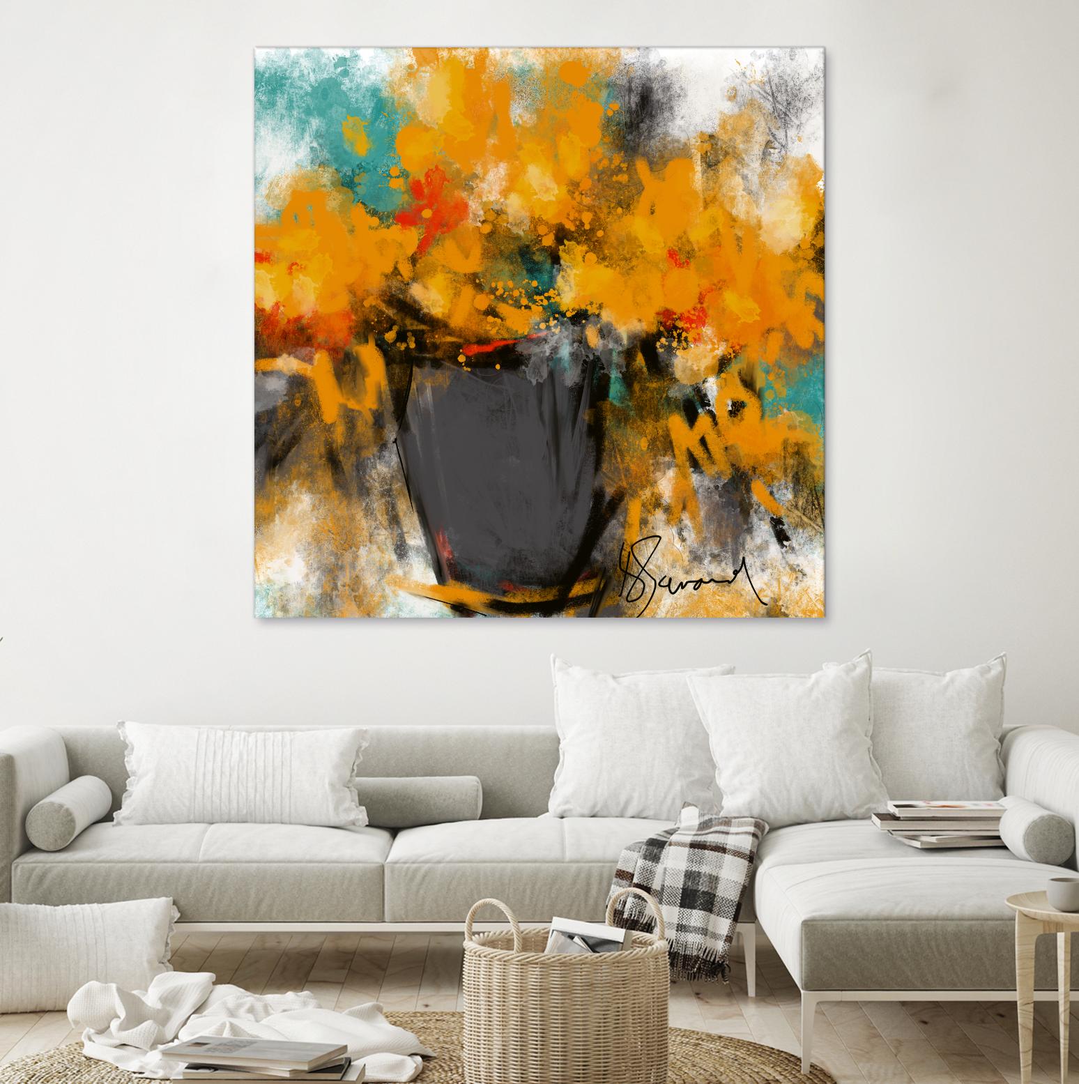 Spring time by Doris Savard on GIANT ART - yellow flowers contemporary