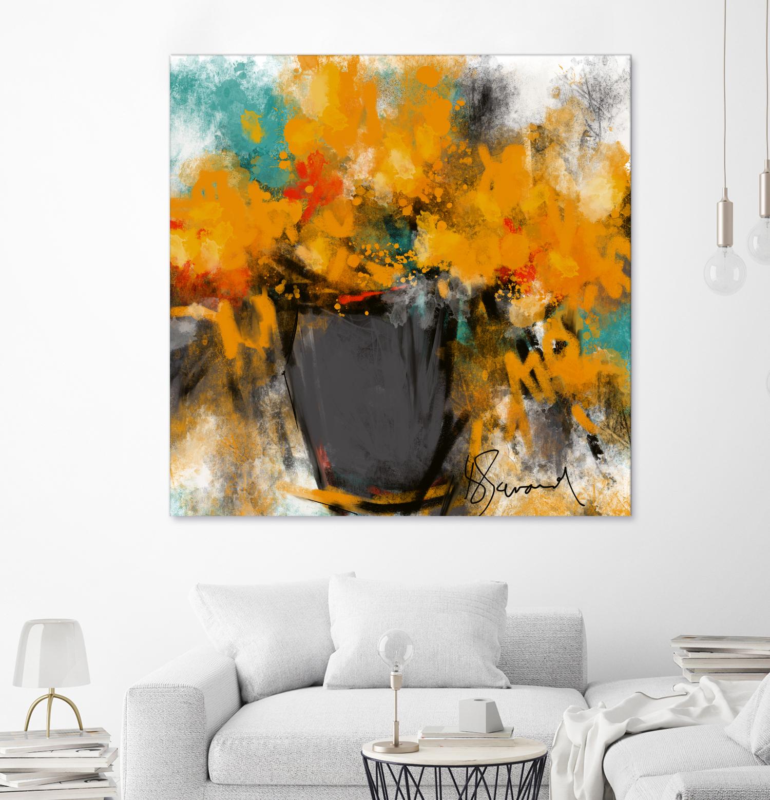 Spring time by Doris Savard on GIANT ART - yellow flowers contemporary
