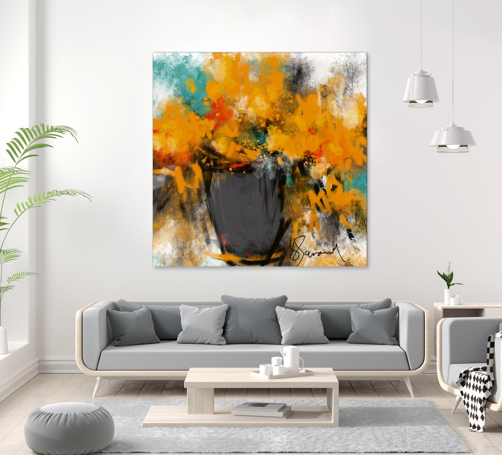 Spring time by Doris Savard on GIANT ART - yellow flowers contemporary