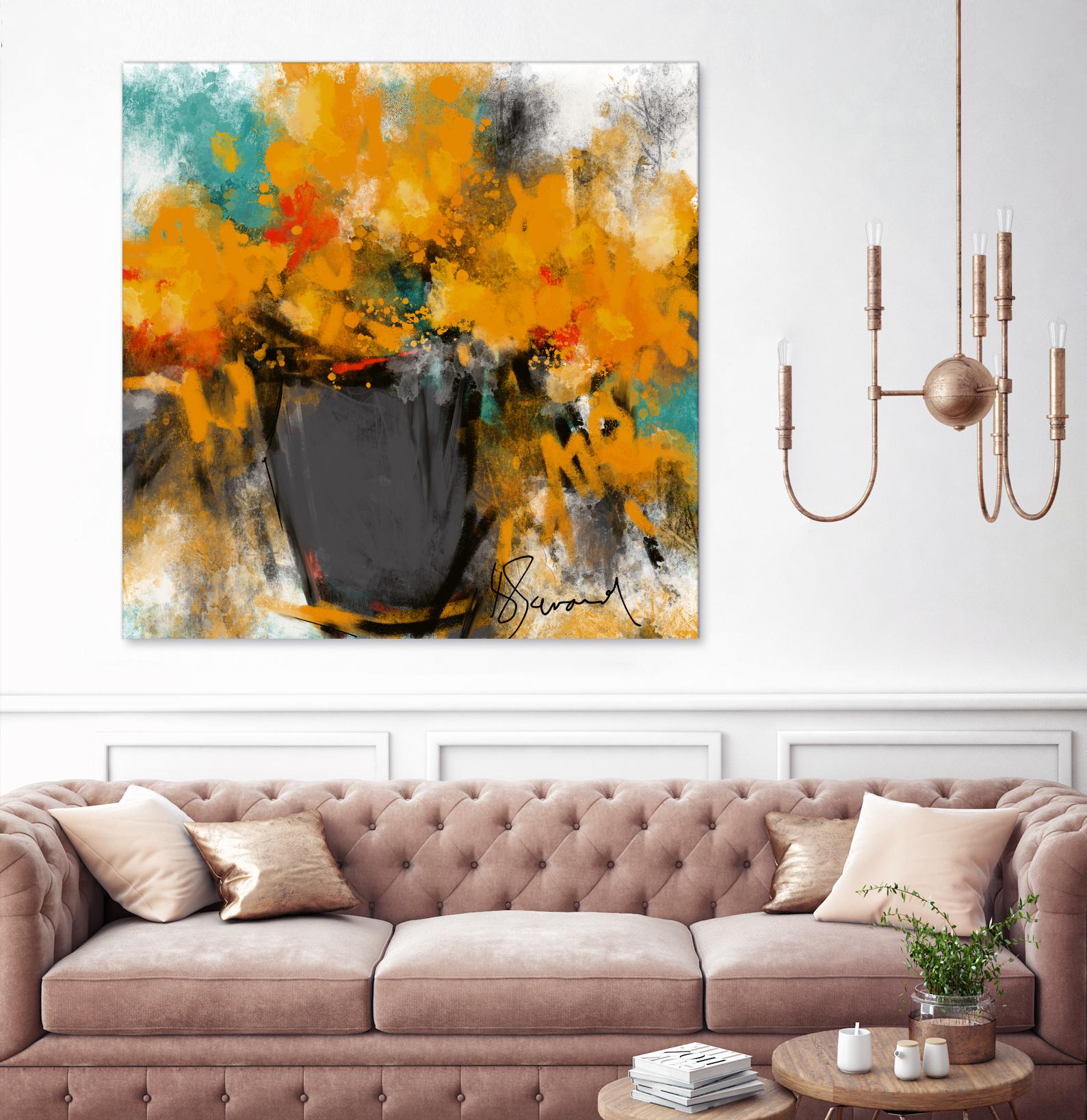 Spring time by Doris Savard on GIANT ART - yellow flowers contemporary