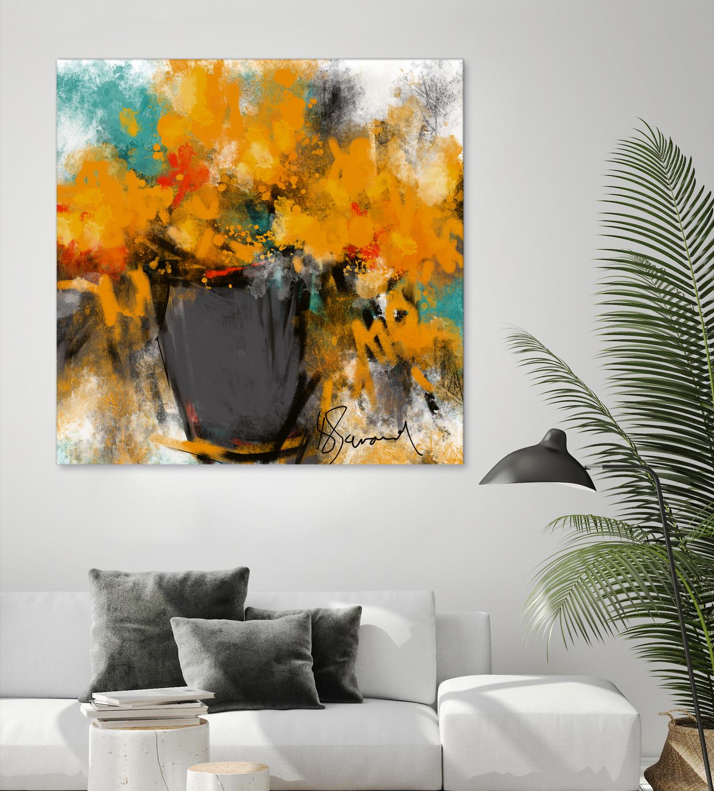 Spring time by Doris Savard on GIANT ART - yellow flowers contemporary
