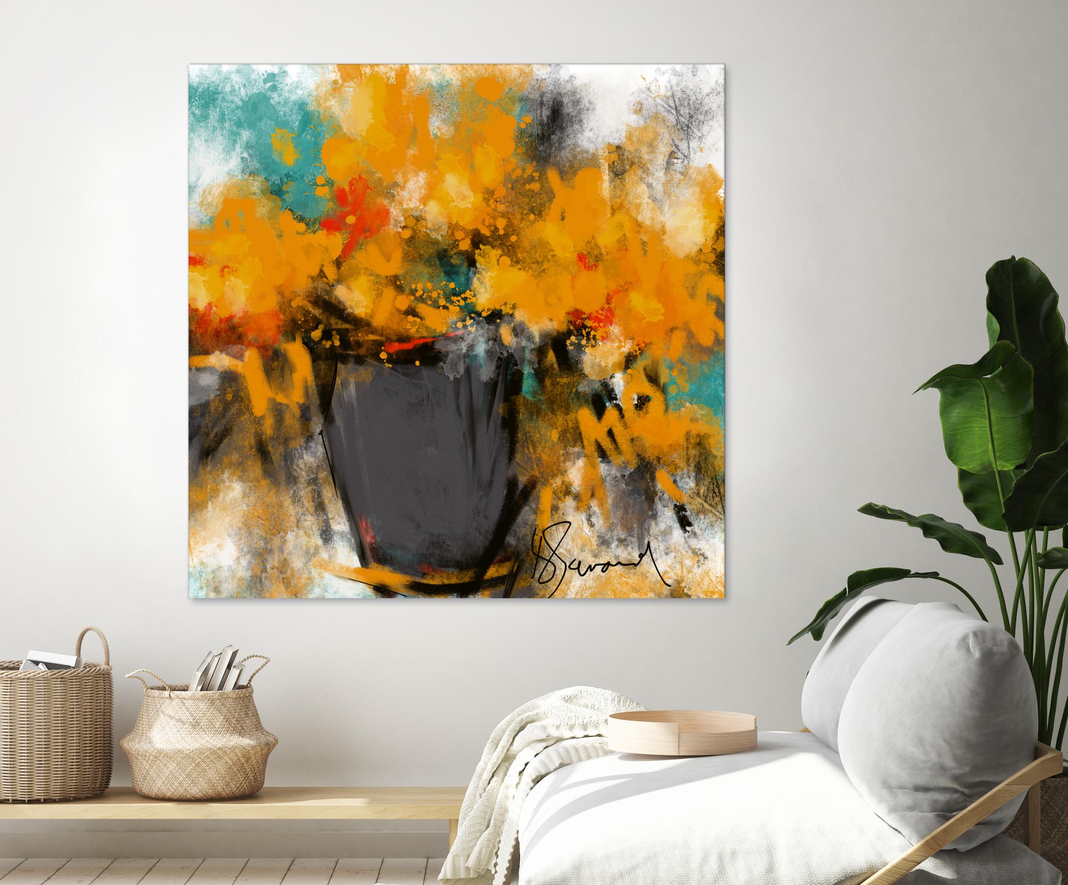 Spring time by Doris Savard on GIANT ART - yellow flowers contemporary