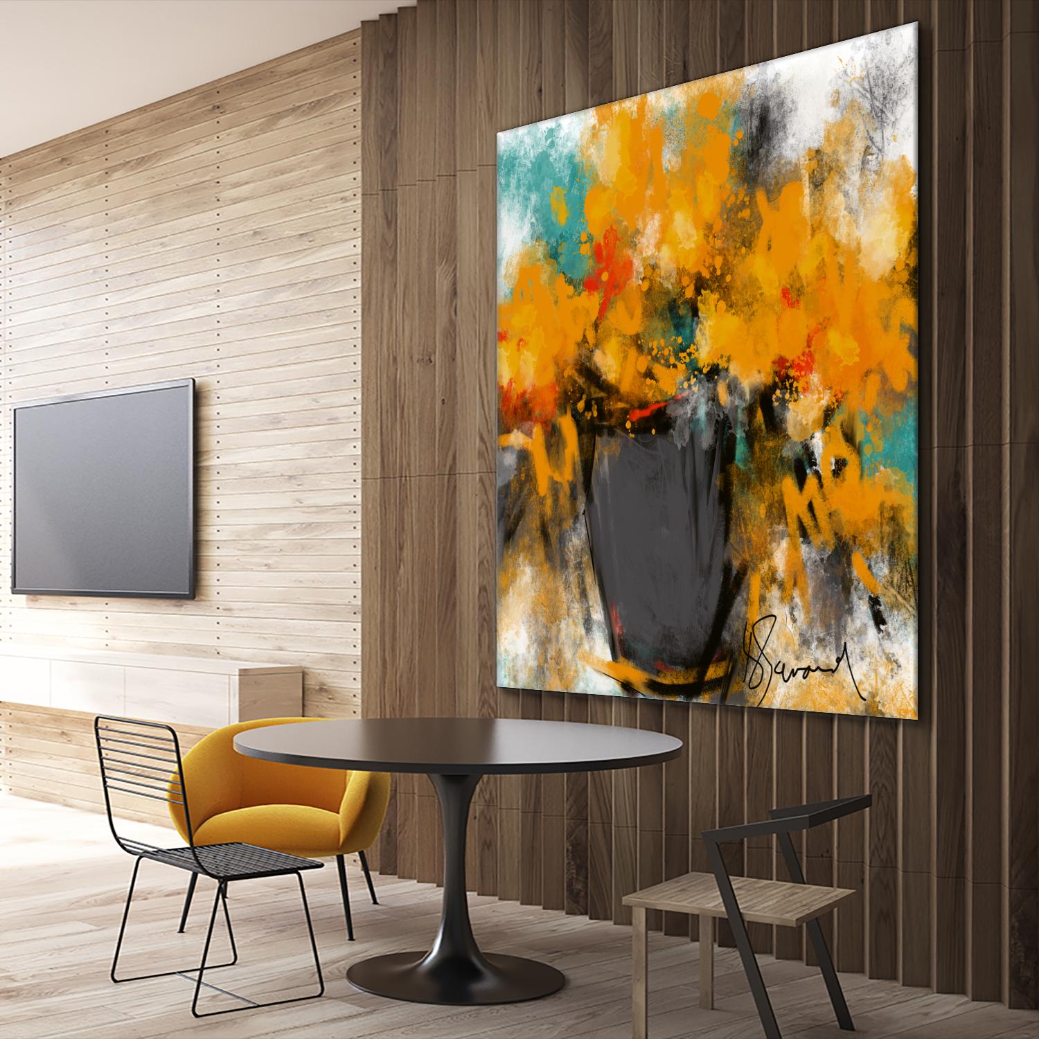 Spring time by Doris Savard on GIANT ART - yellow flowers contemporary