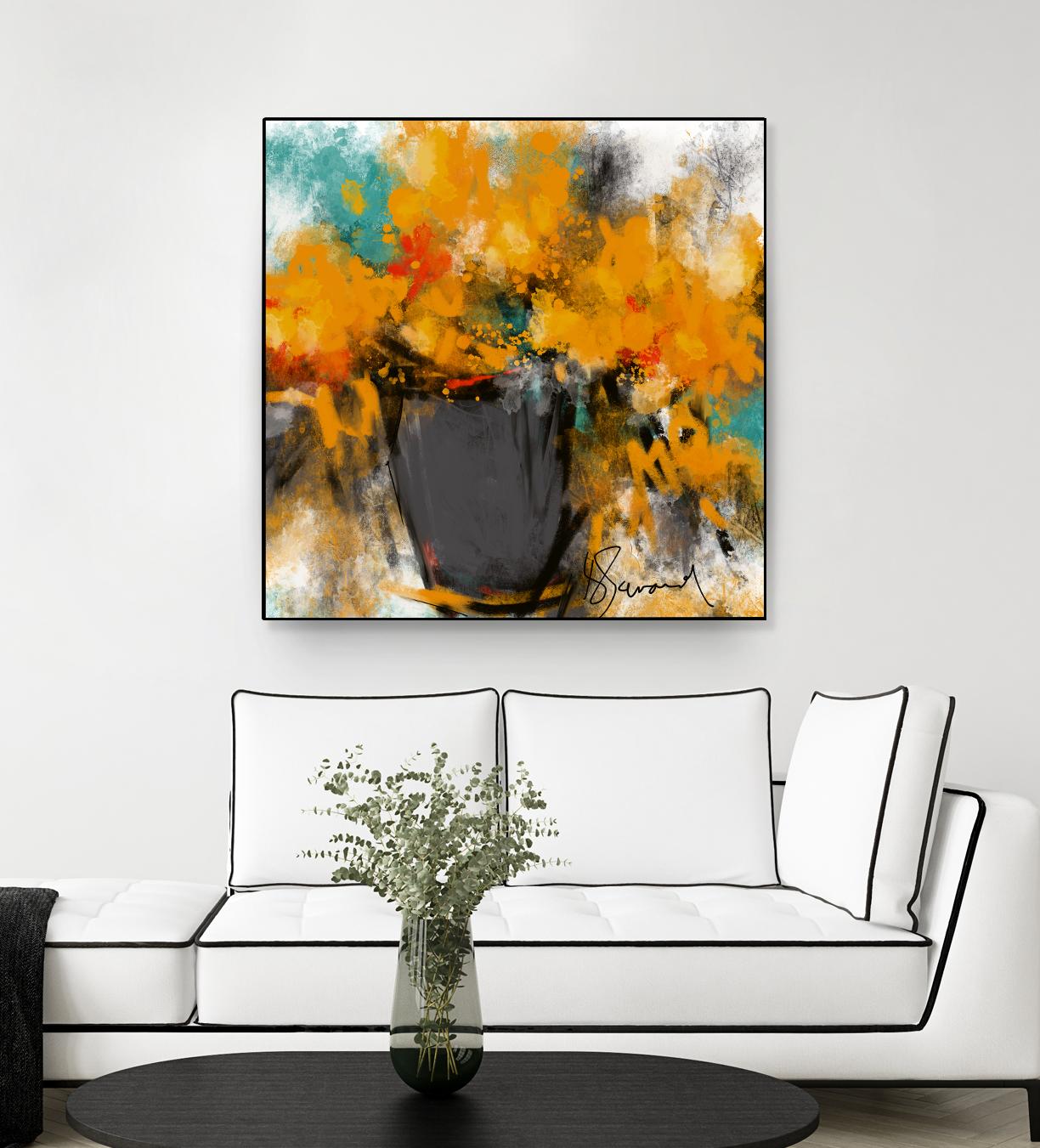 Spring time by Doris Savard on GIANT ART - yellow flowers contemporary