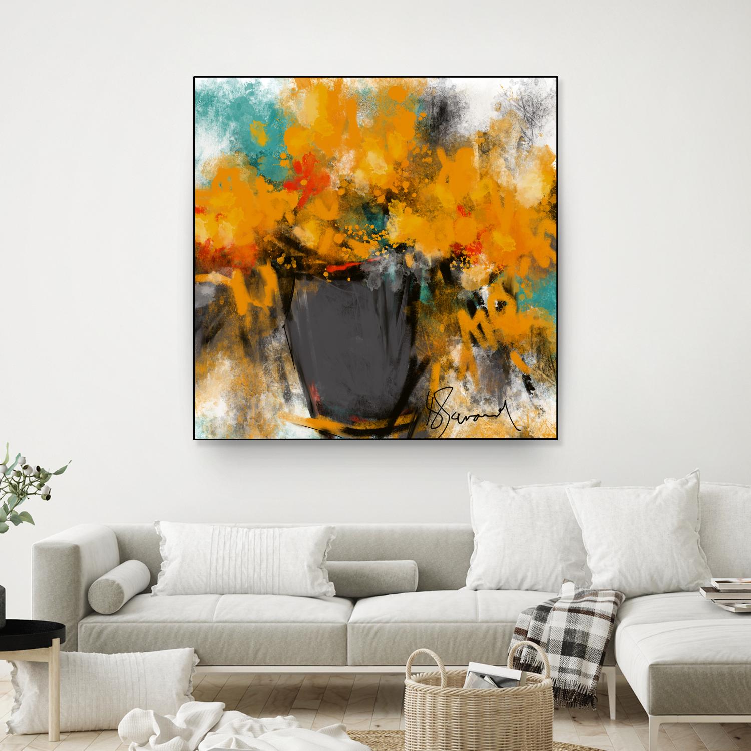 Spring time by Doris Savard on GIANT ART - yellow flowers contemporary