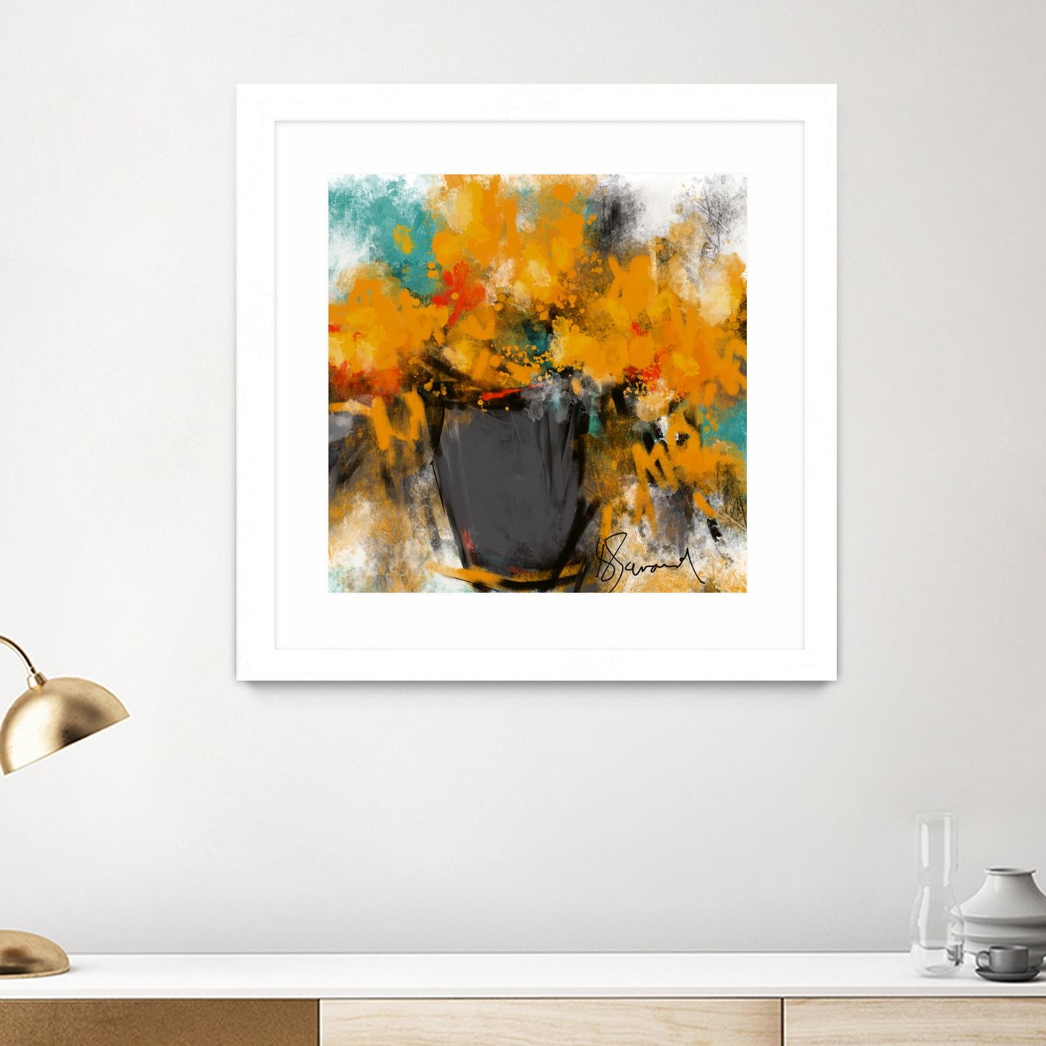 Spring time by Doris Savard on GIANT ART - yellow flowers contemporary