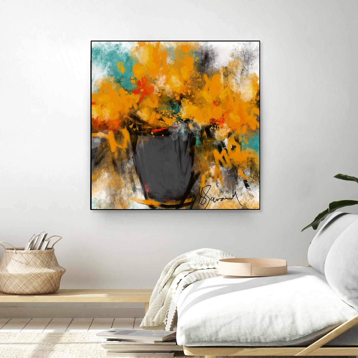 Spring time by Doris Savard on GIANT ART - yellow flowers contemporary