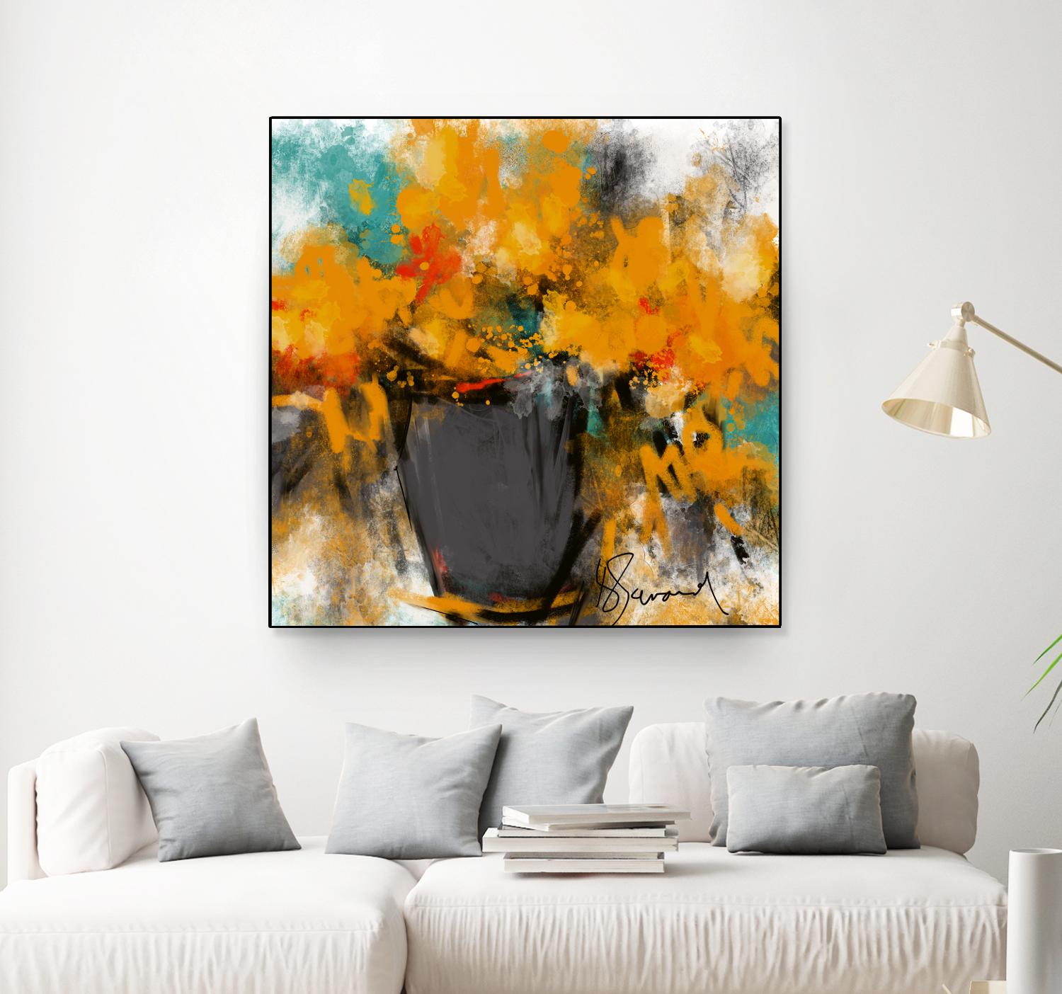 Spring time by Doris Savard on GIANT ART - yellow flowers contemporary