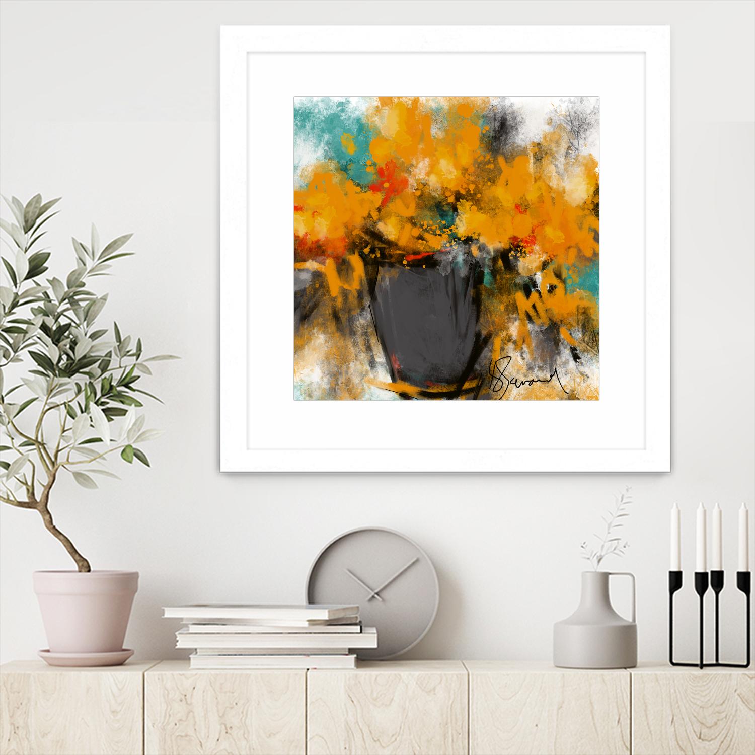 Spring time by Doris Savard on GIANT ART - yellow flowers contemporary