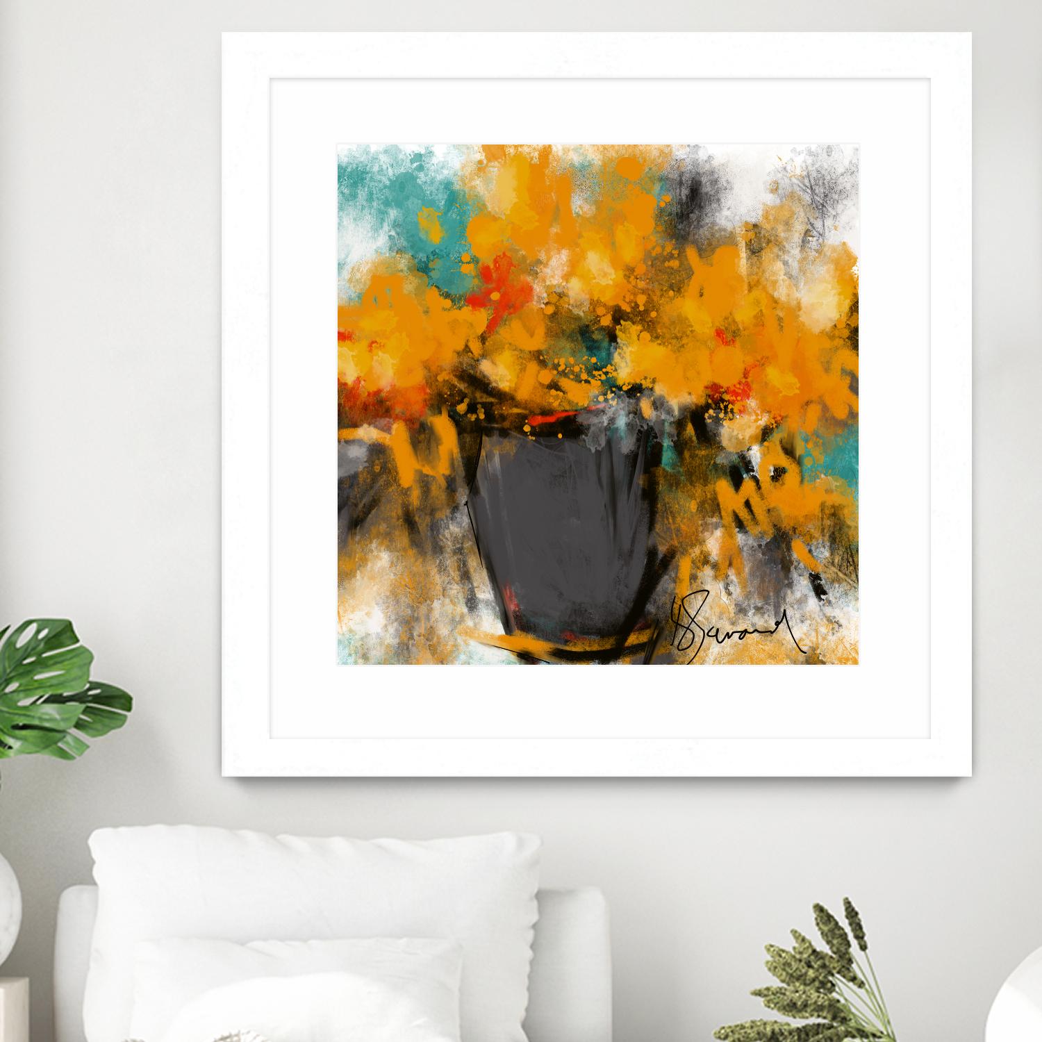 Spring time by Doris Savard on GIANT ART - yellow flowers contemporary