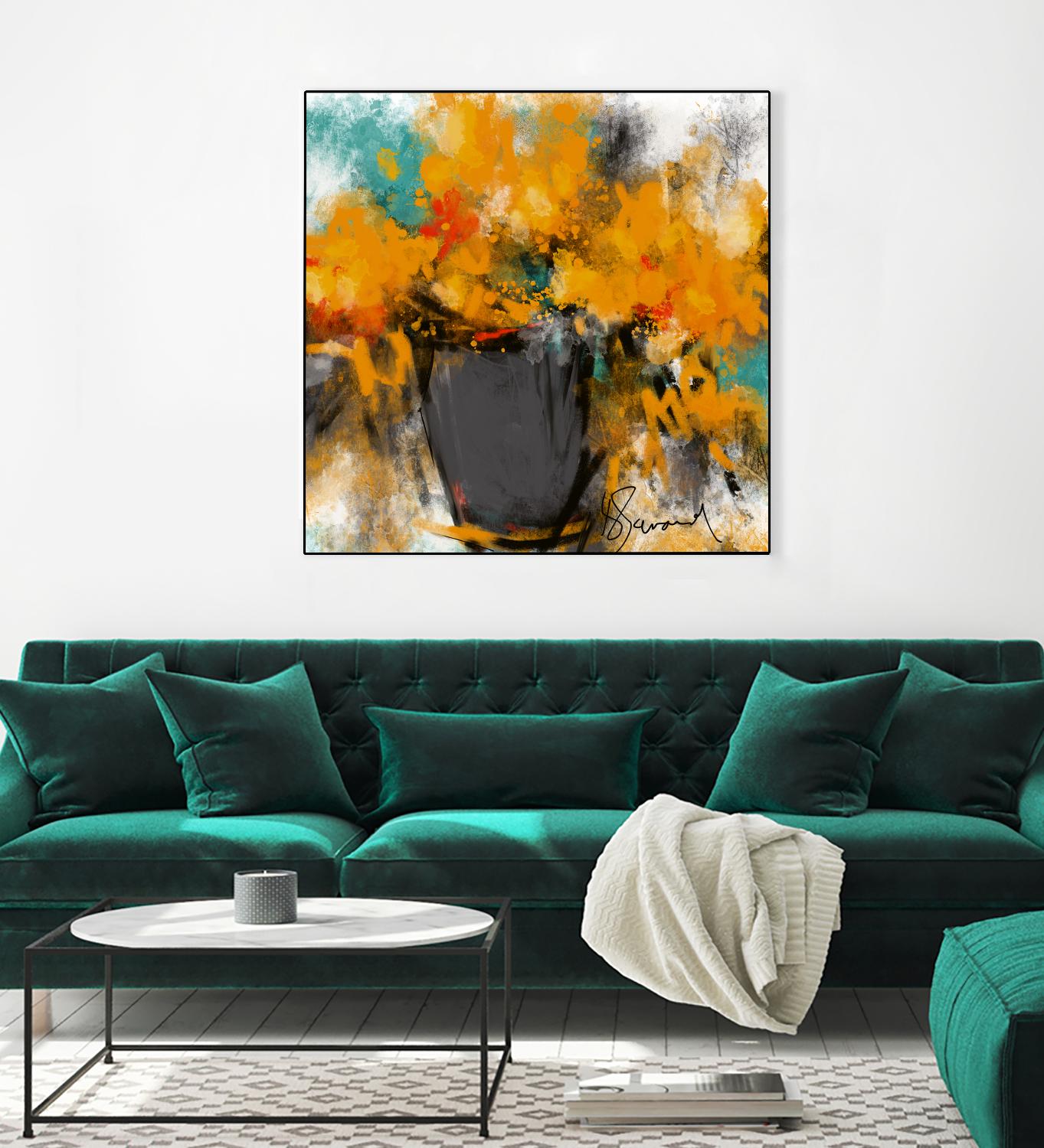 Spring time by Doris Savard on GIANT ART - yellow flowers contemporary