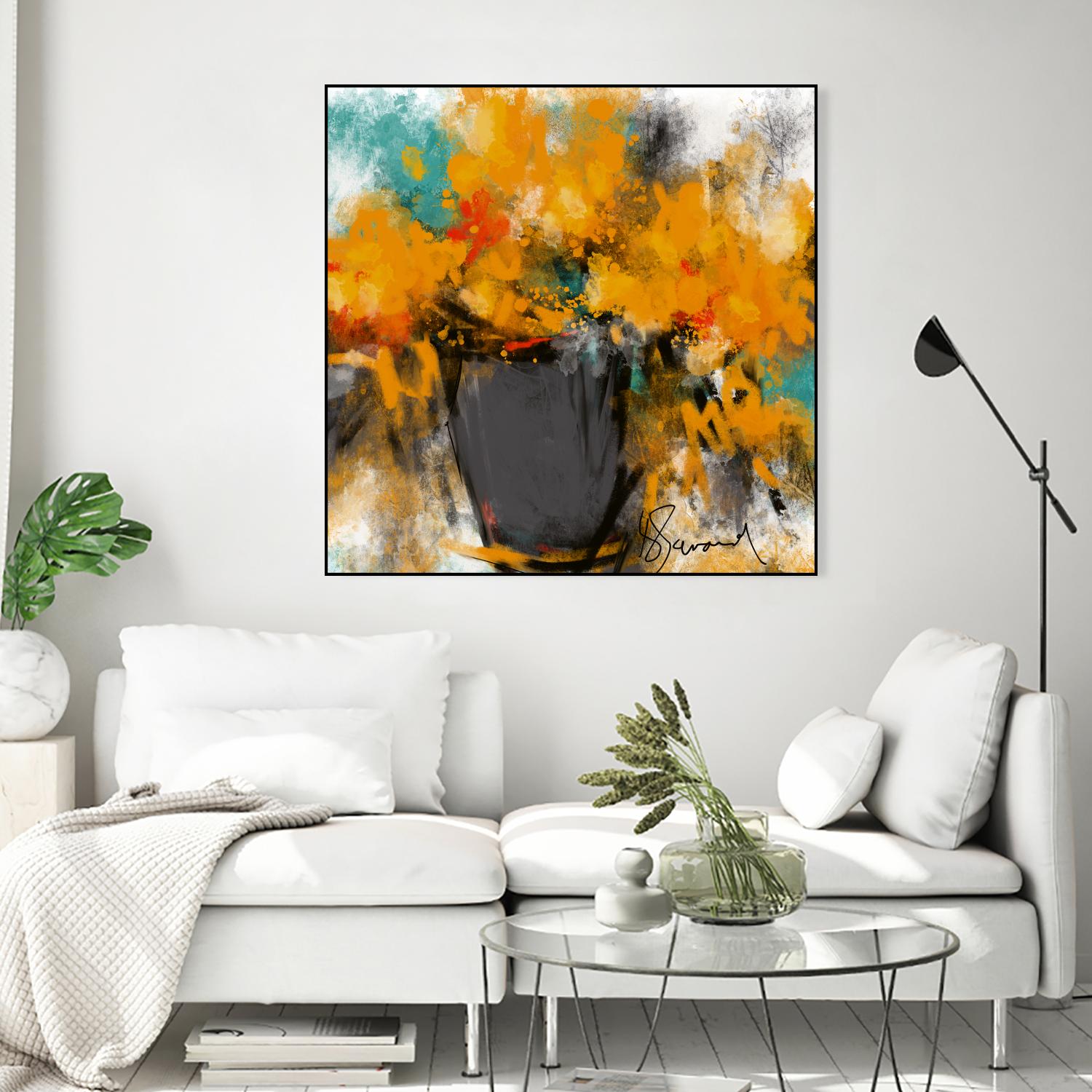 Spring time by Doris Savard on GIANT ART - yellow flowers contemporary