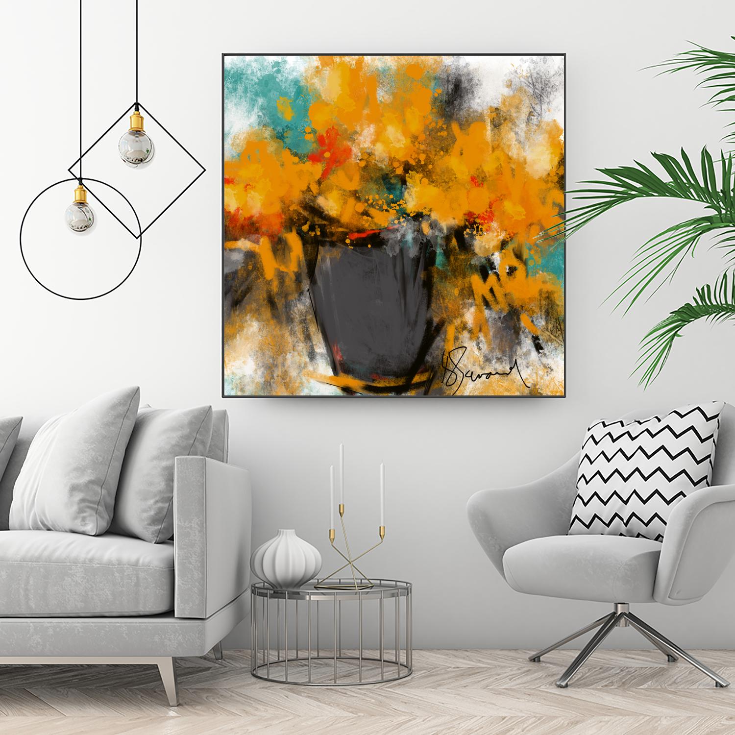 Spring time by Doris Savard on GIANT ART - yellow flowers contemporary