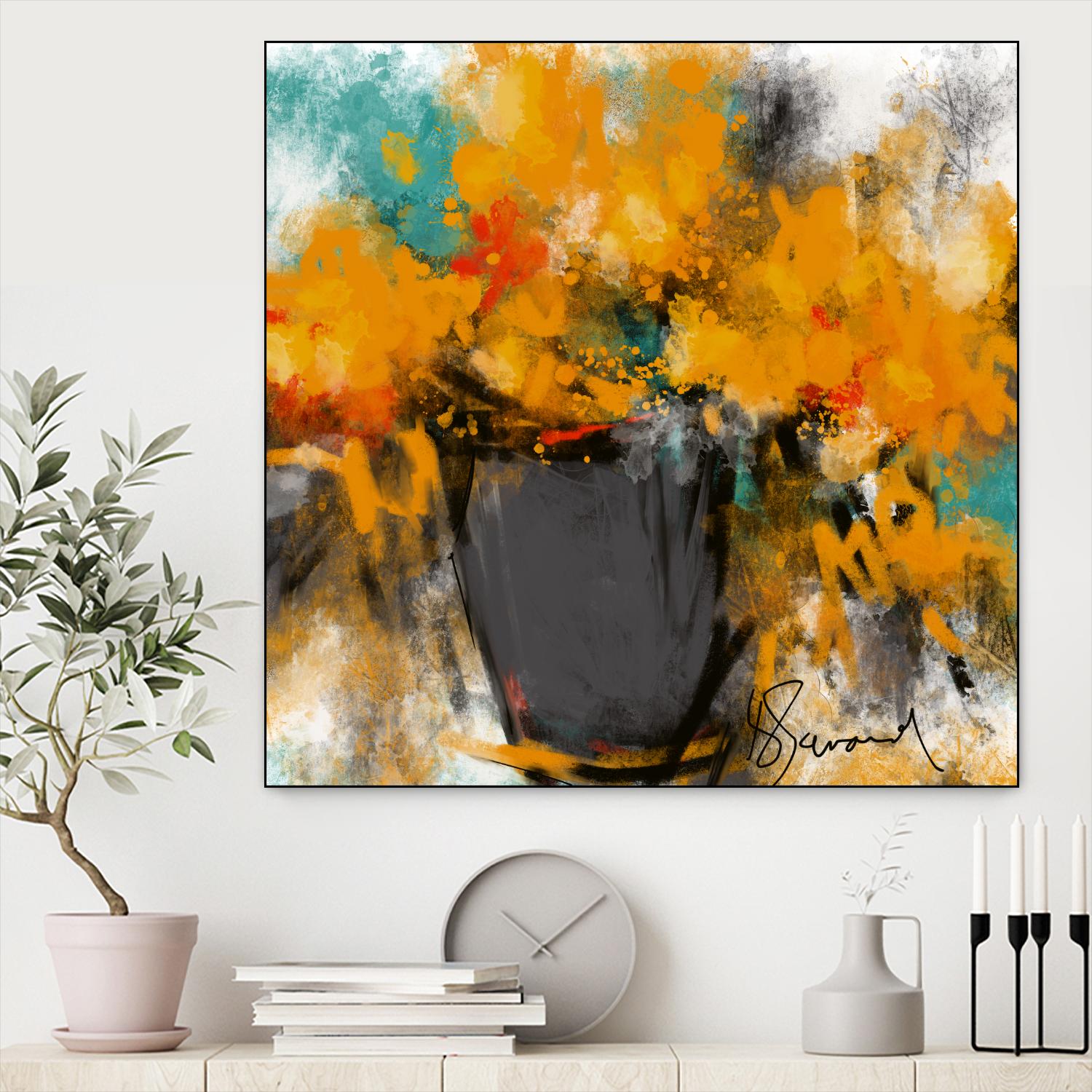 Spring time by Doris Savard on GIANT ART - yellow flowers contemporary