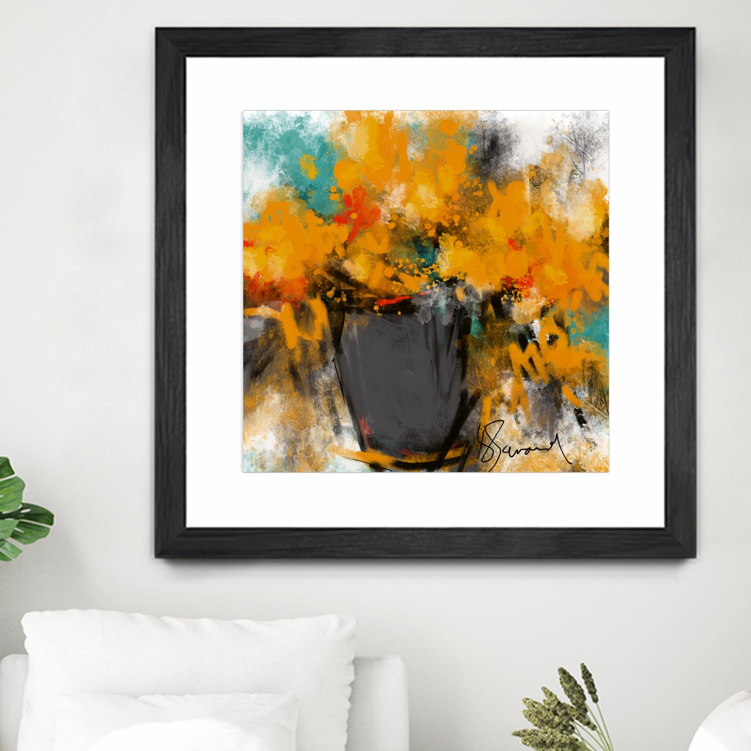 Spring time by Doris Savard on GIANT ART - yellow flowers contemporary