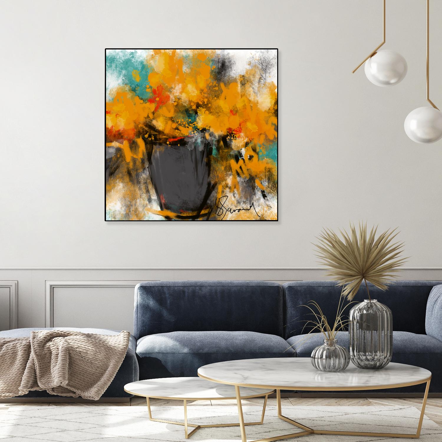 Spring time by Doris Savard on GIANT ART - yellow flowers contemporary