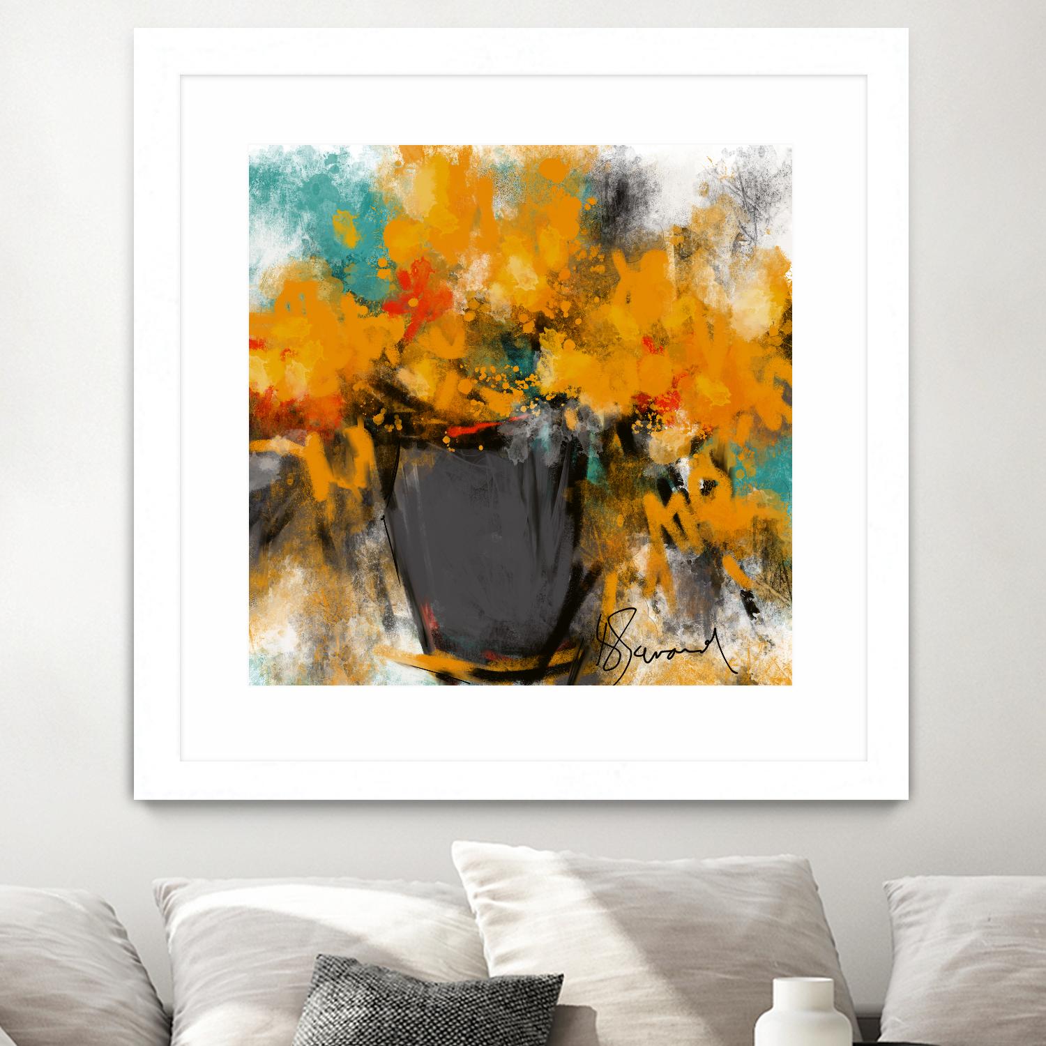 Spring time by Doris Savard on GIANT ART - yellow flowers contemporary