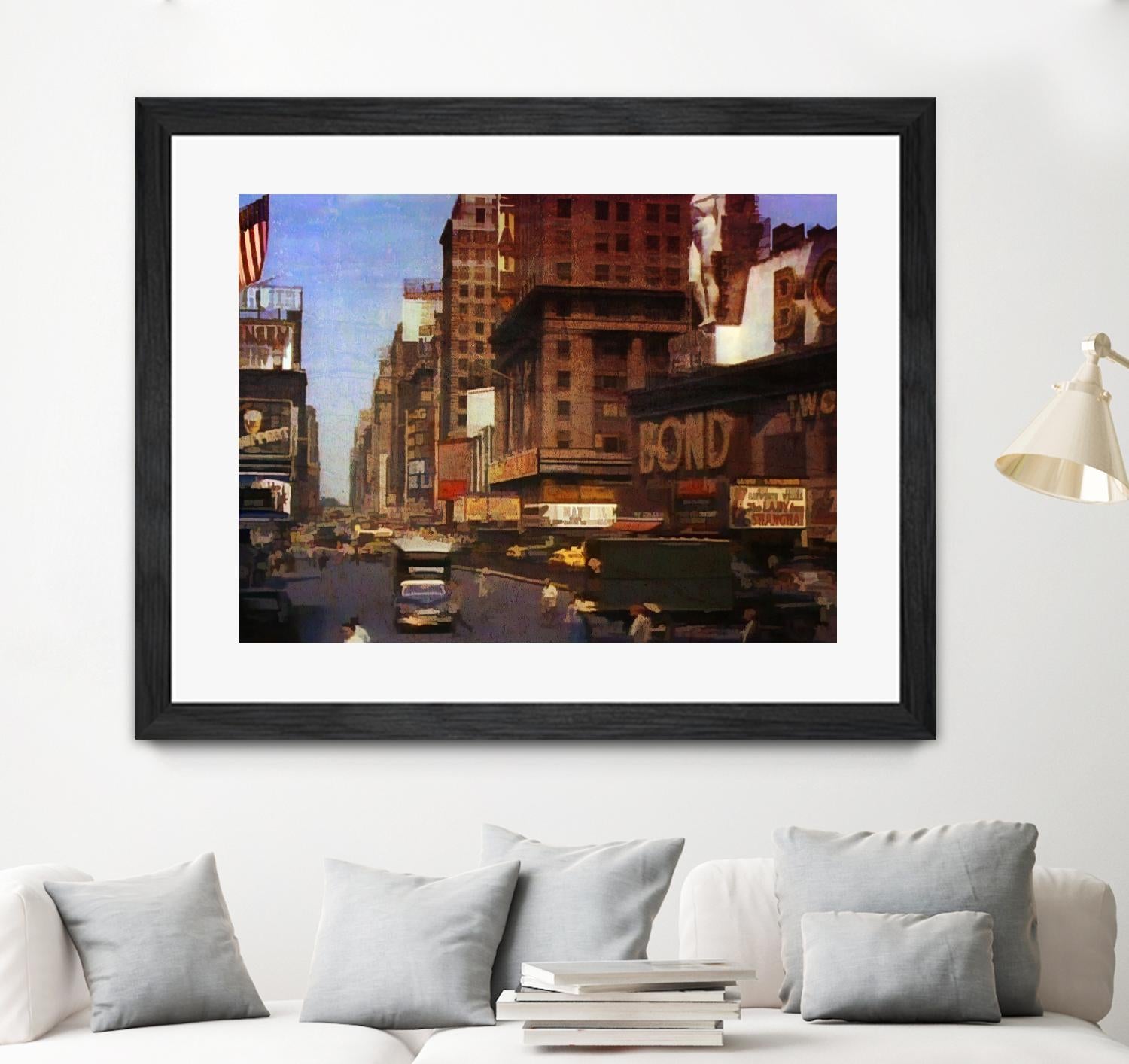 New York 1949 - 9 by Jean-François Dupuis on GIANT ART - beige architecture automobile