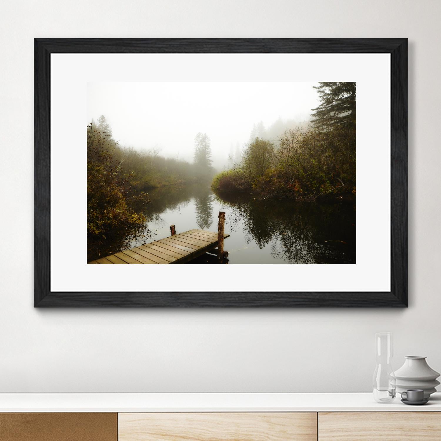 The River by Peter Morneau on GIANT ART - green nature fall