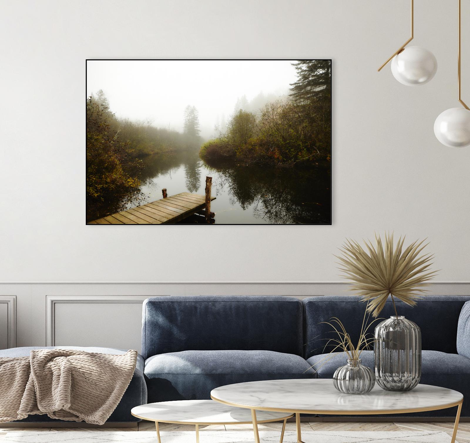 The River by Peter Morneau on GIANT ART - green nature fall