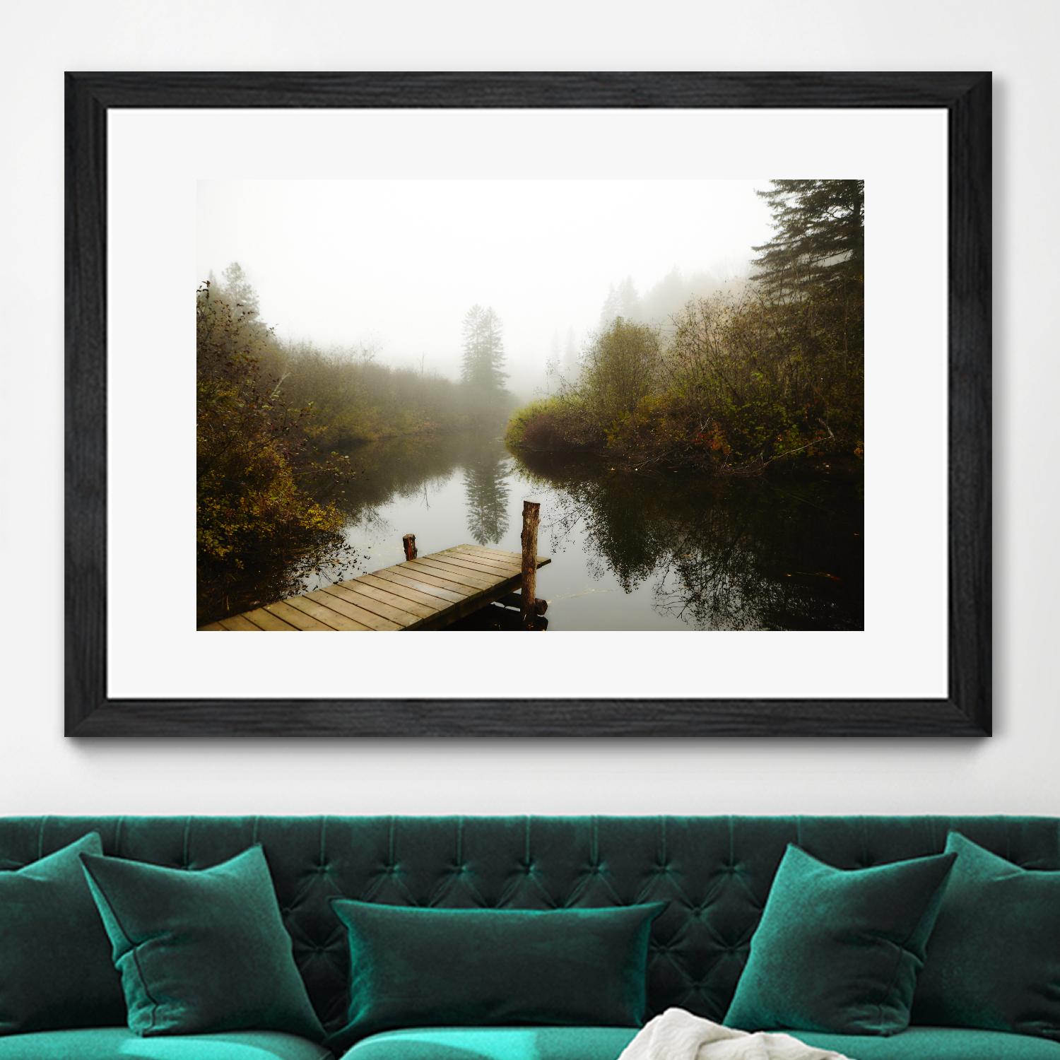 The River by Peter Morneau on GIANT ART - green nature fall