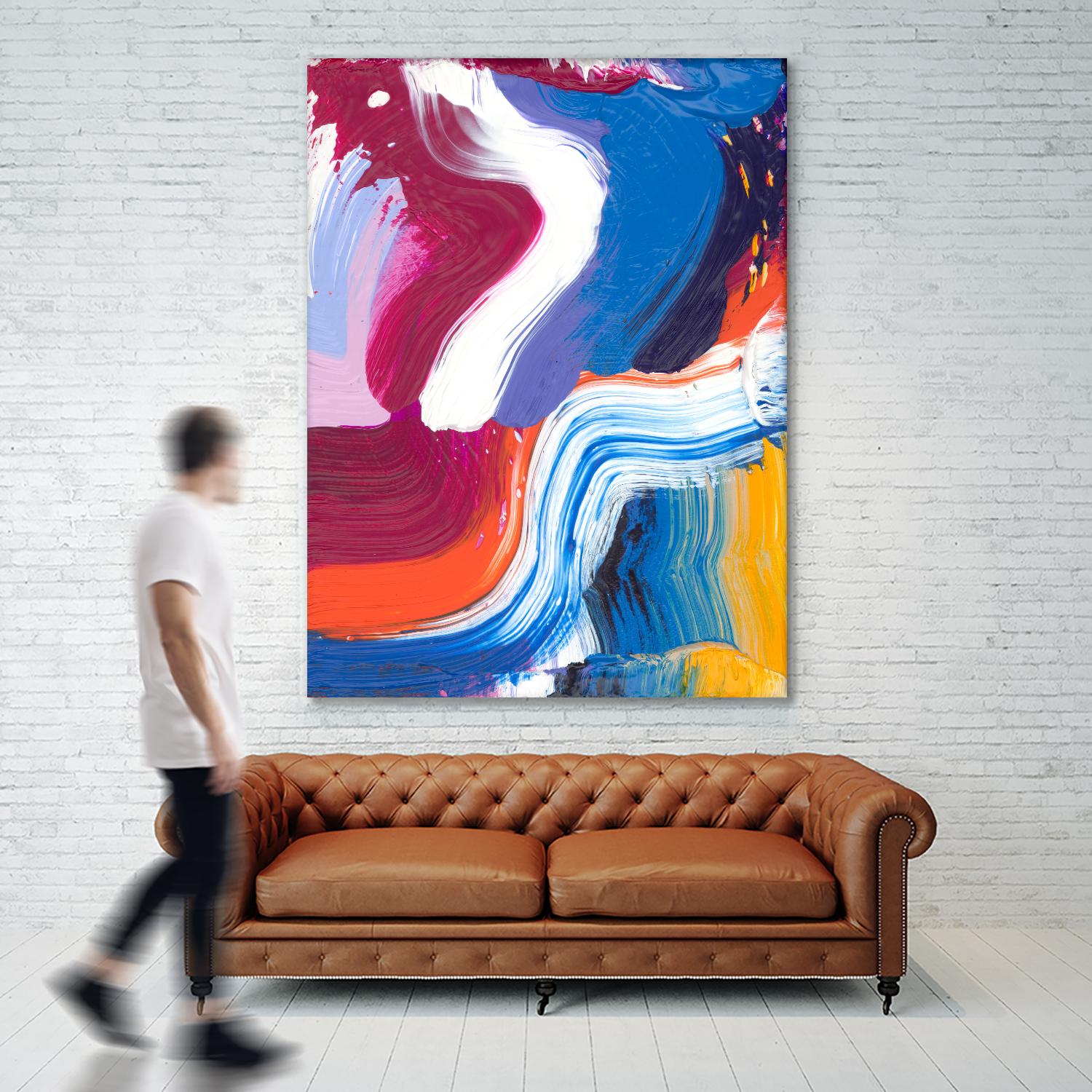 Just a wee one by Claire Desjardins on GIANT ART - blue abstract