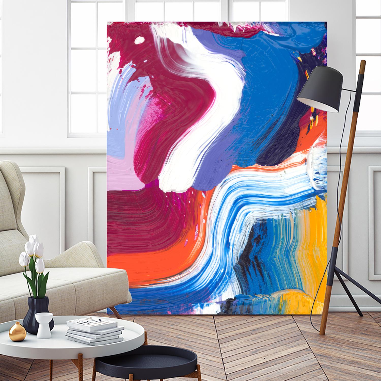 Just a wee one by Claire Desjardins on GIANT ART - blue abstract