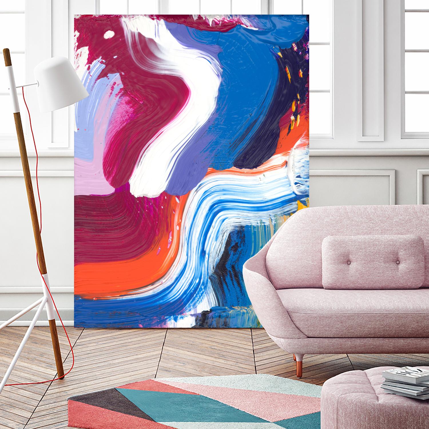 Just a wee one by Claire Desjardins on GIANT ART - blue abstract