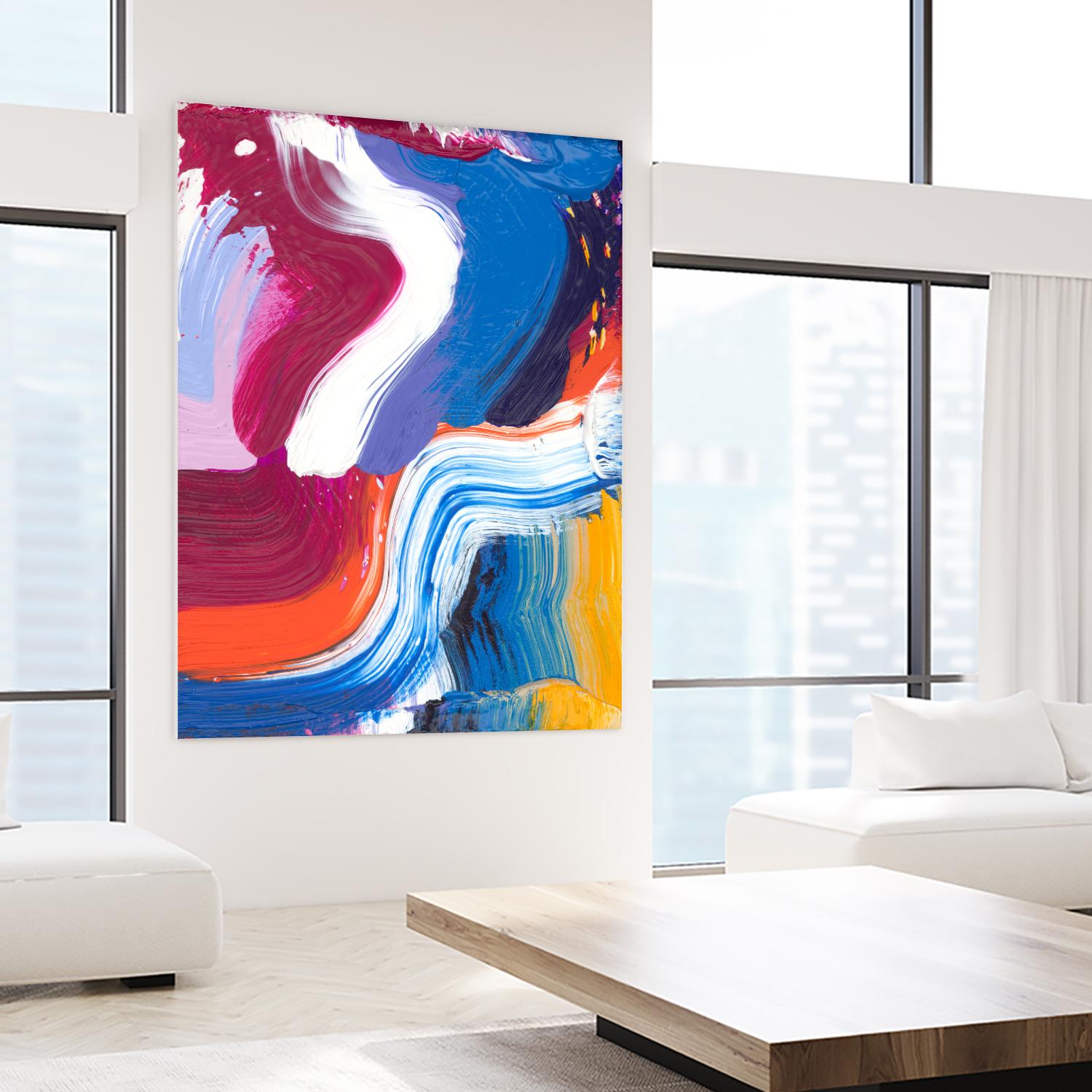 Just a wee one by Claire Desjardins on GIANT ART - blue abstract