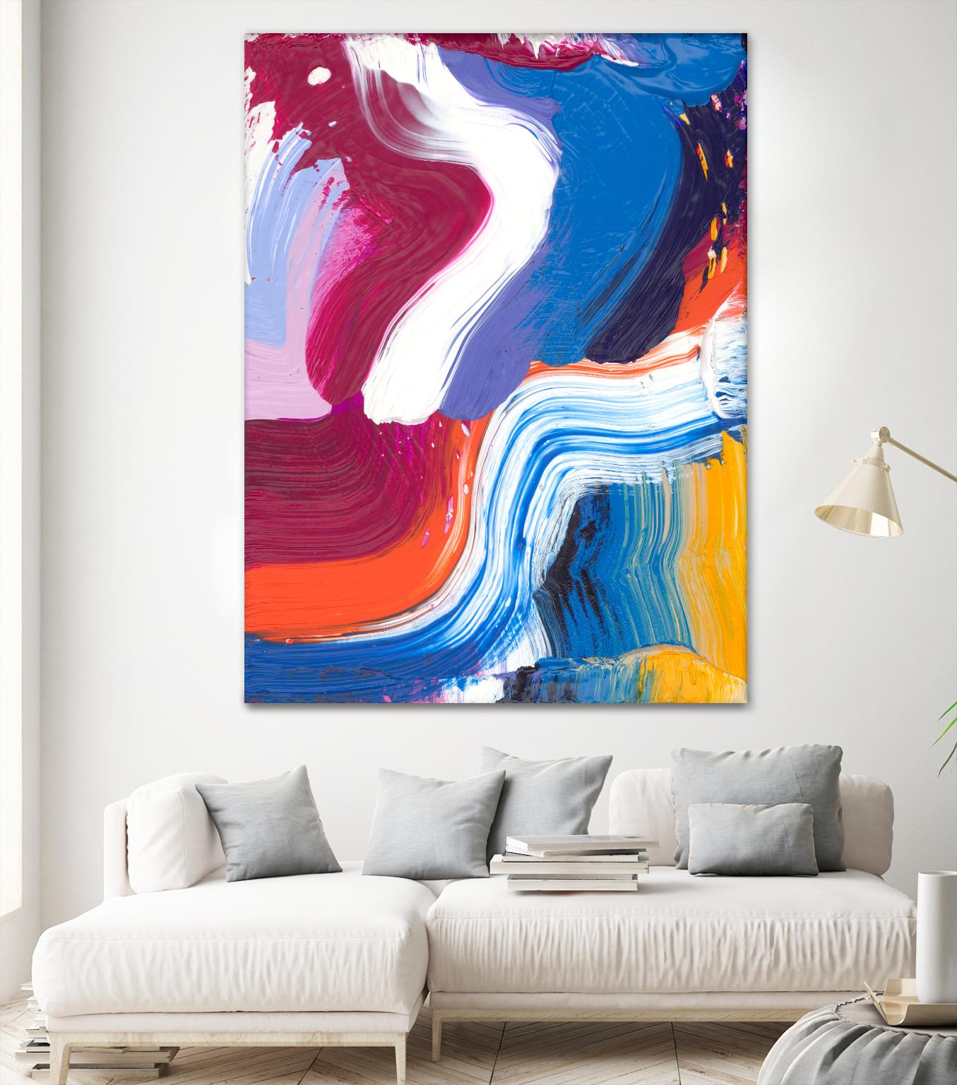 Just a wee one by Claire Desjardins on GIANT ART - blue abstract