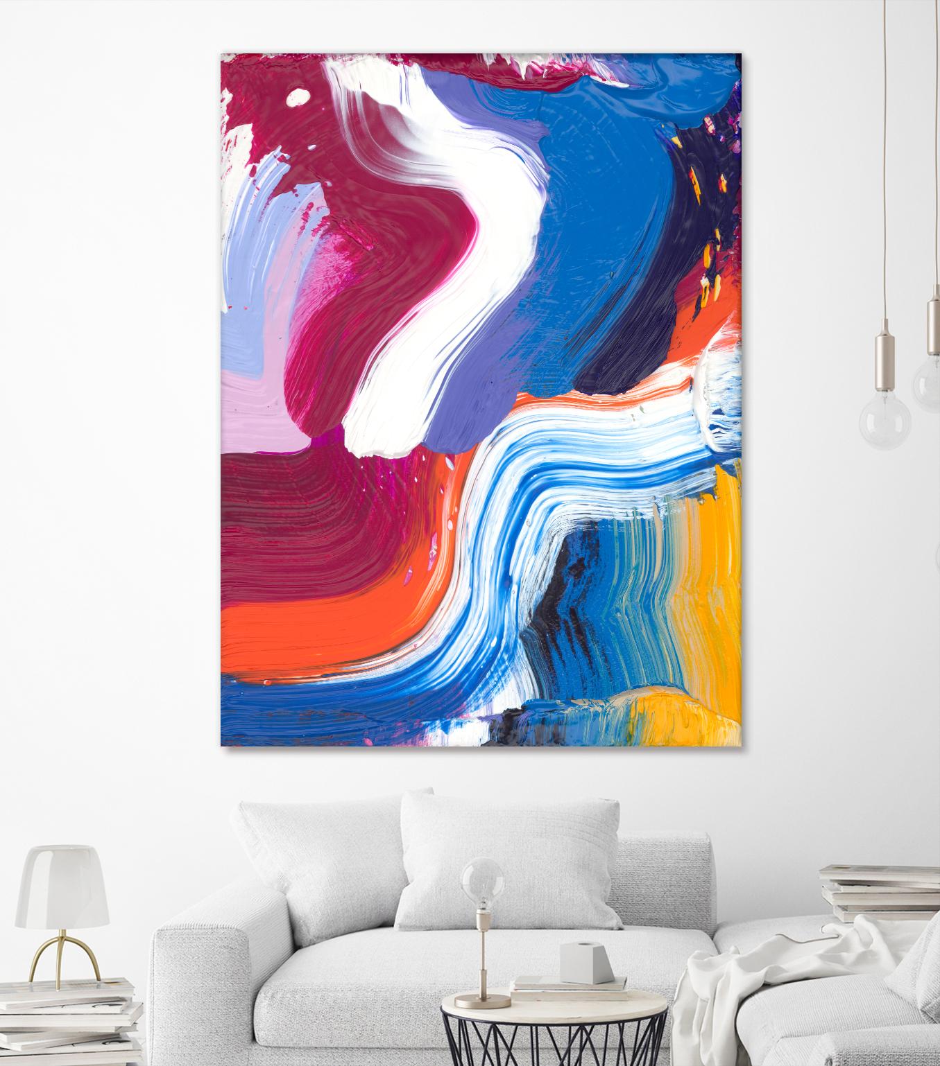 Just a wee one by Claire Desjardins on GIANT ART - blue abstract