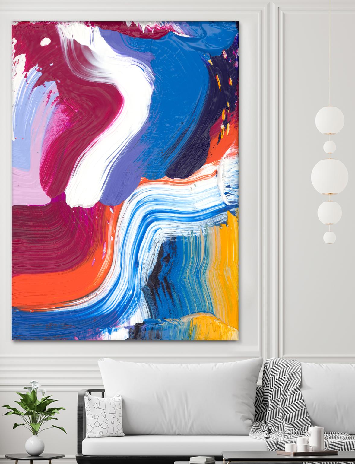 Just a wee one by Claire Desjardins on GIANT ART - blue abstract