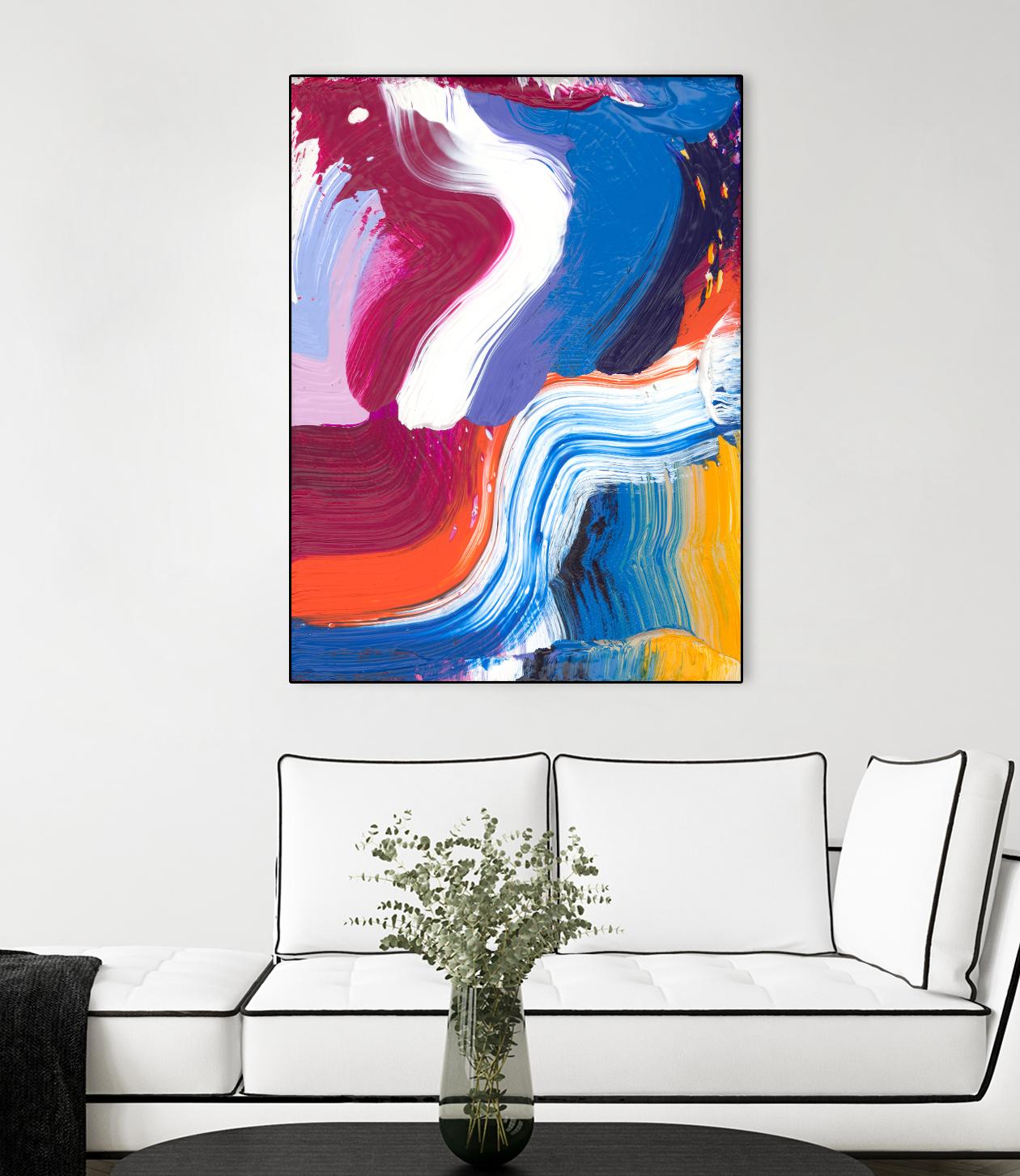 Just a wee one by Claire Desjardins on GIANT ART - blue abstract