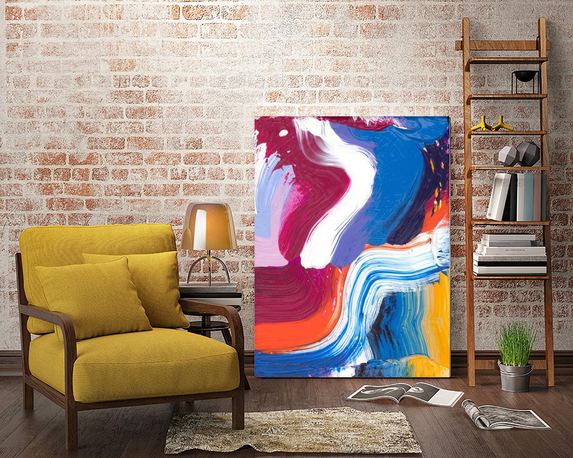 Just a wee one by Claire Desjardins on GIANT ART - orange abstract canadian