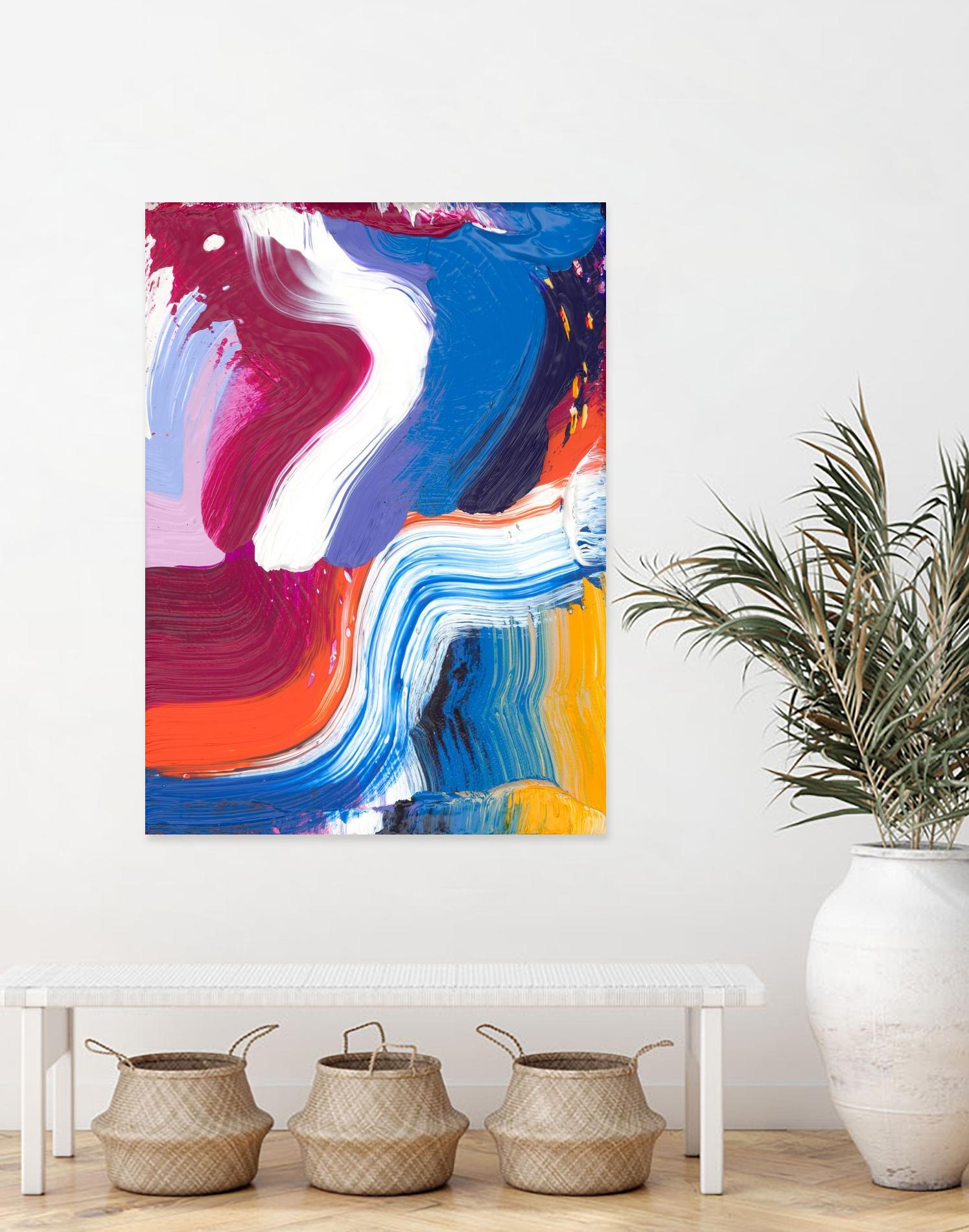 Just a wee one by Claire Desjardins on GIANT ART - orange abstract canadian