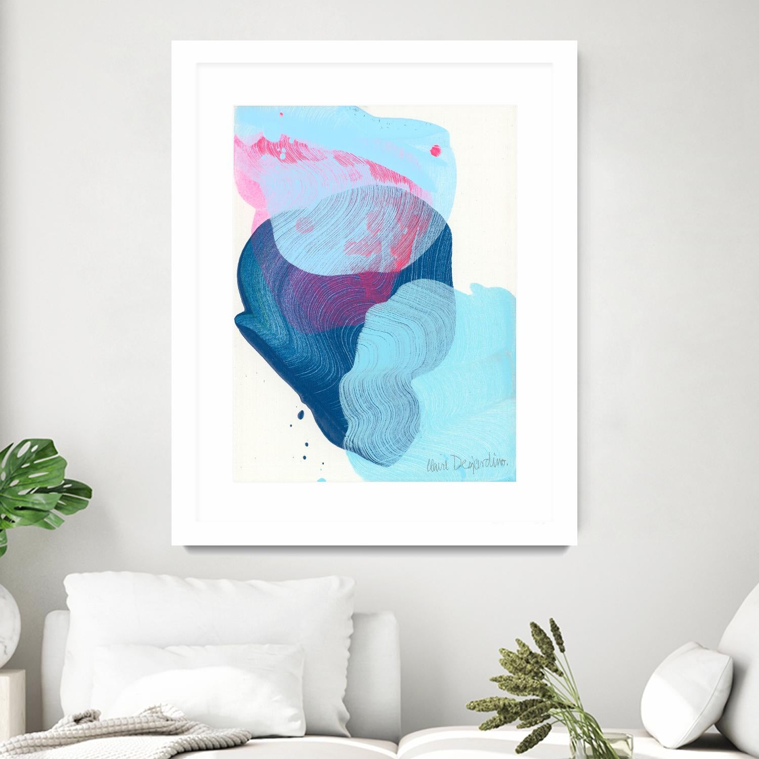 Along the shore 02 by Claire Desjardins on GIANT ART - pink abstract canadian