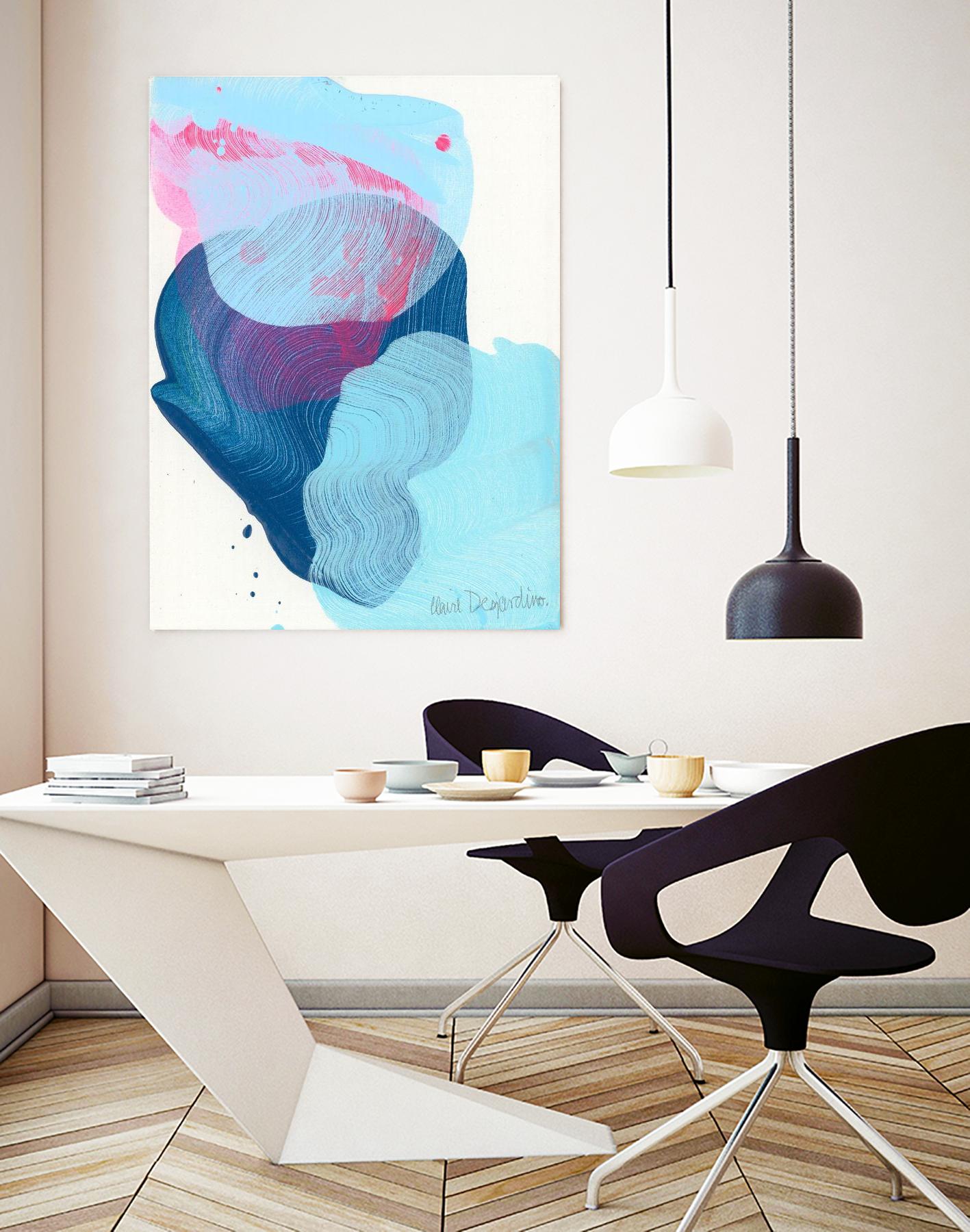 Along the shore 02 by Claire Desjardins on GIANT ART - pink abstract canadian