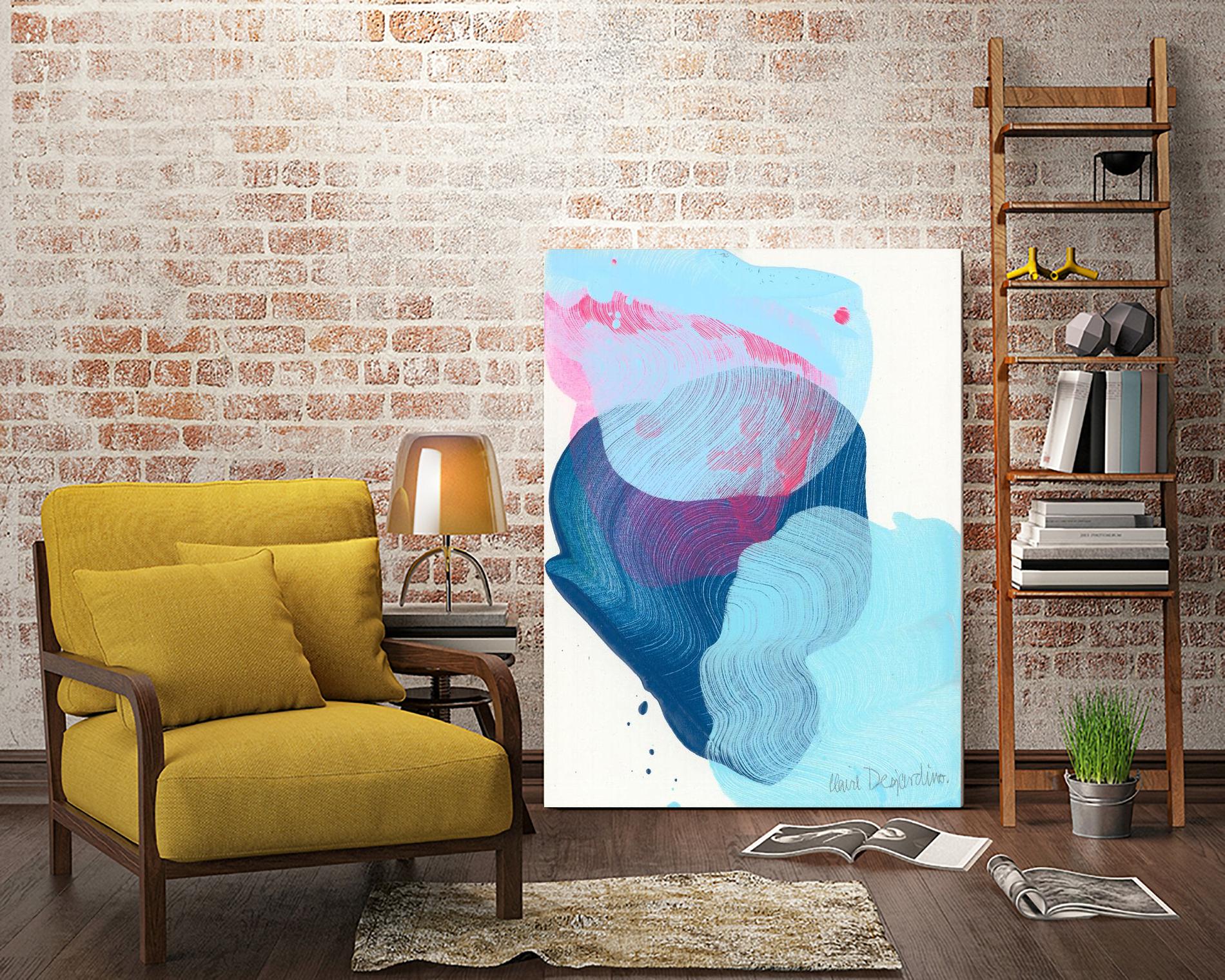 Along the shore 02 by Claire Desjardins on GIANT ART - pink abstract canadian