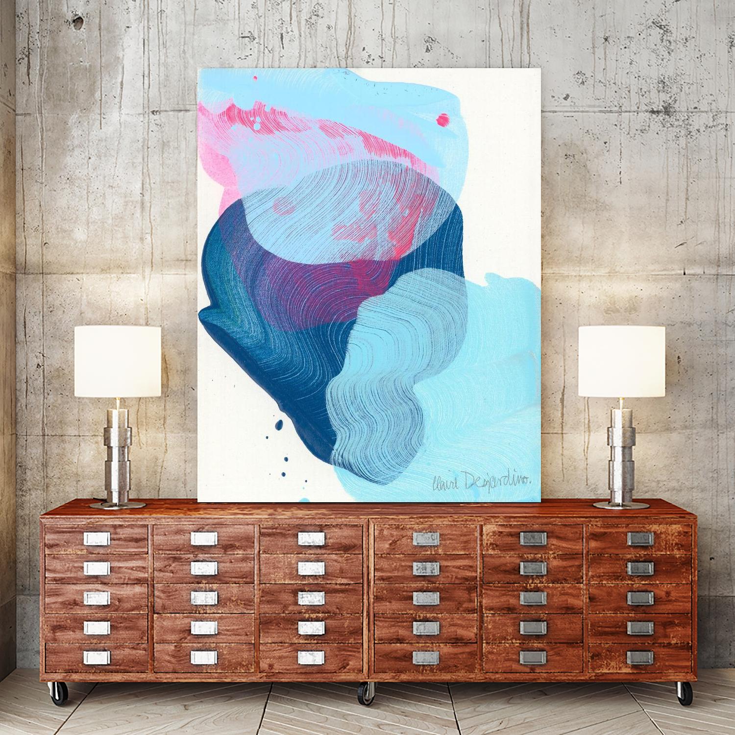 Along the shore 02 by Claire Desjardins on GIANT ART - pink abstract canadian