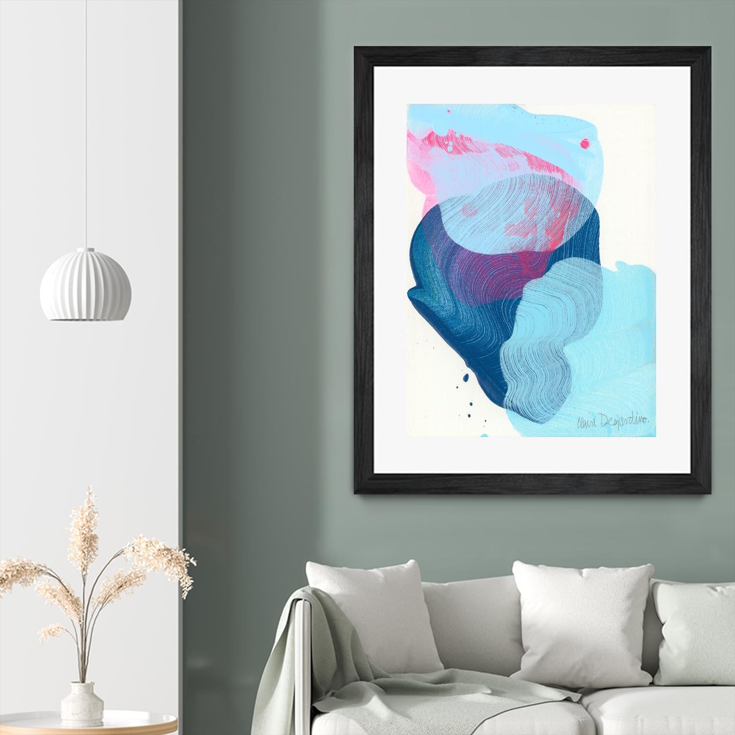 Along the shore 02 by Claire Desjardins on GIANT ART - pink abstract canadian