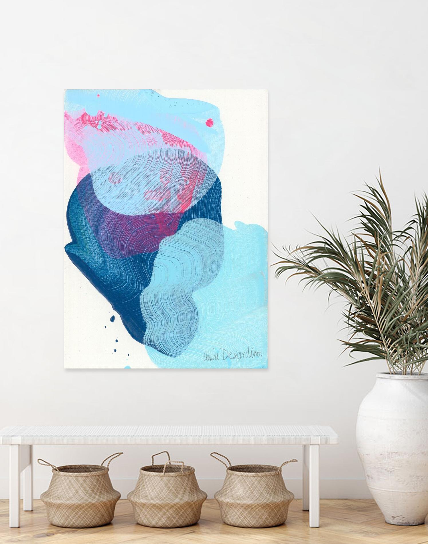 Along the shore 02 by Claire Desjardins on GIANT ART - pink abstract canadian