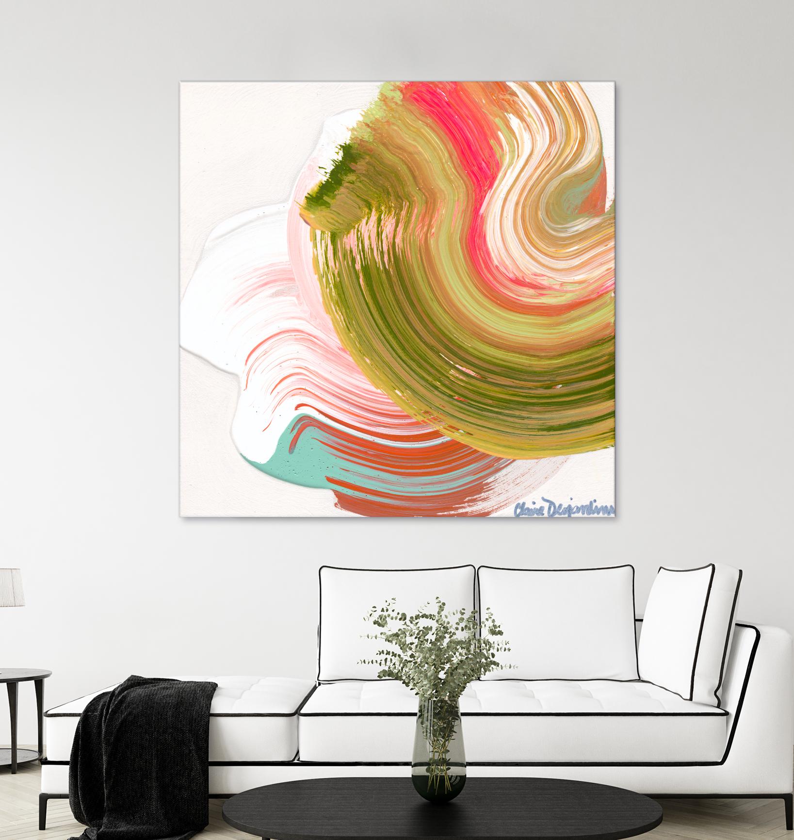 Night on the town by Claire Desjardins on GIANT ART - orange abstract