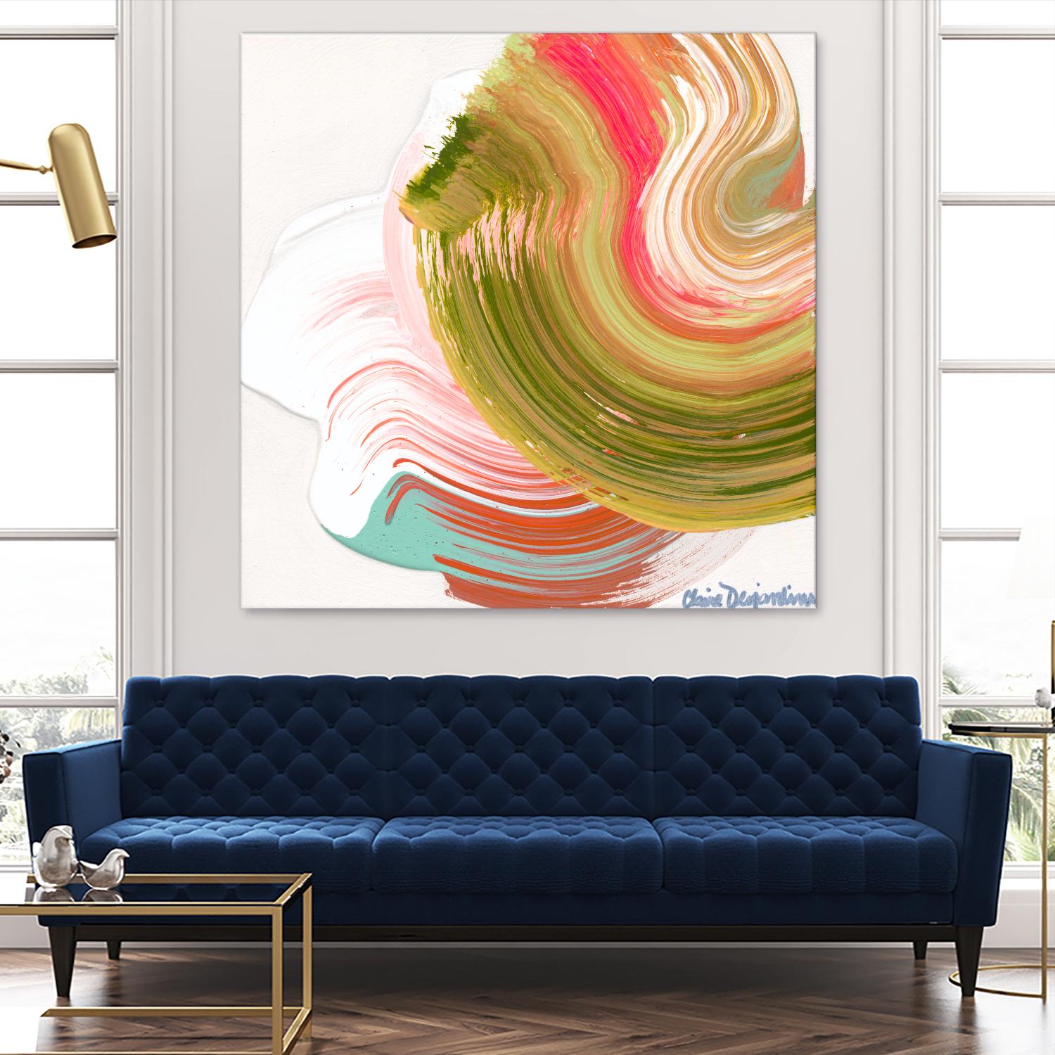 Night on the town by Claire Desjardins on GIANT ART - orange abstract