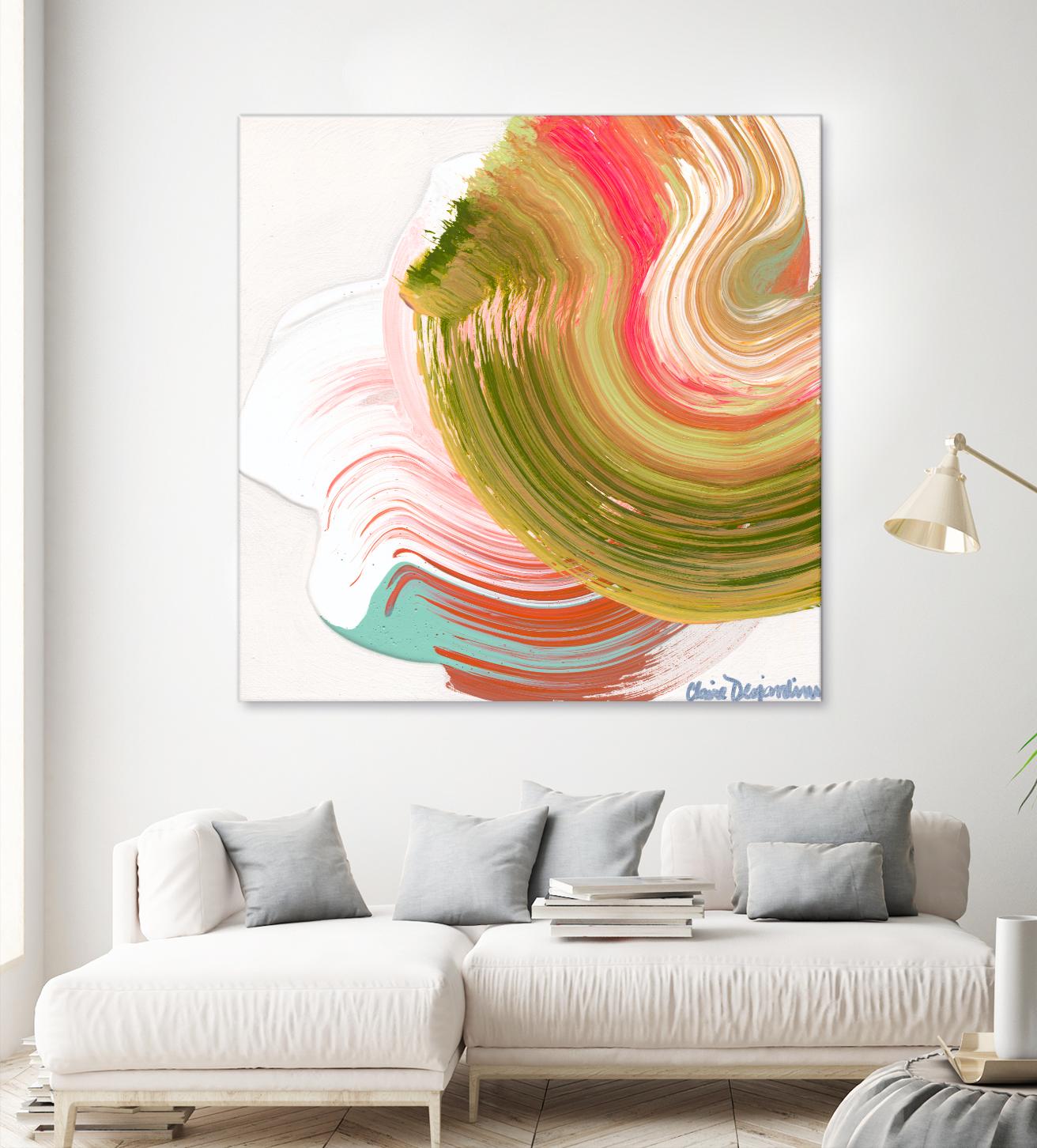 Night on the town by Claire Desjardins on GIANT ART - orange abstract
