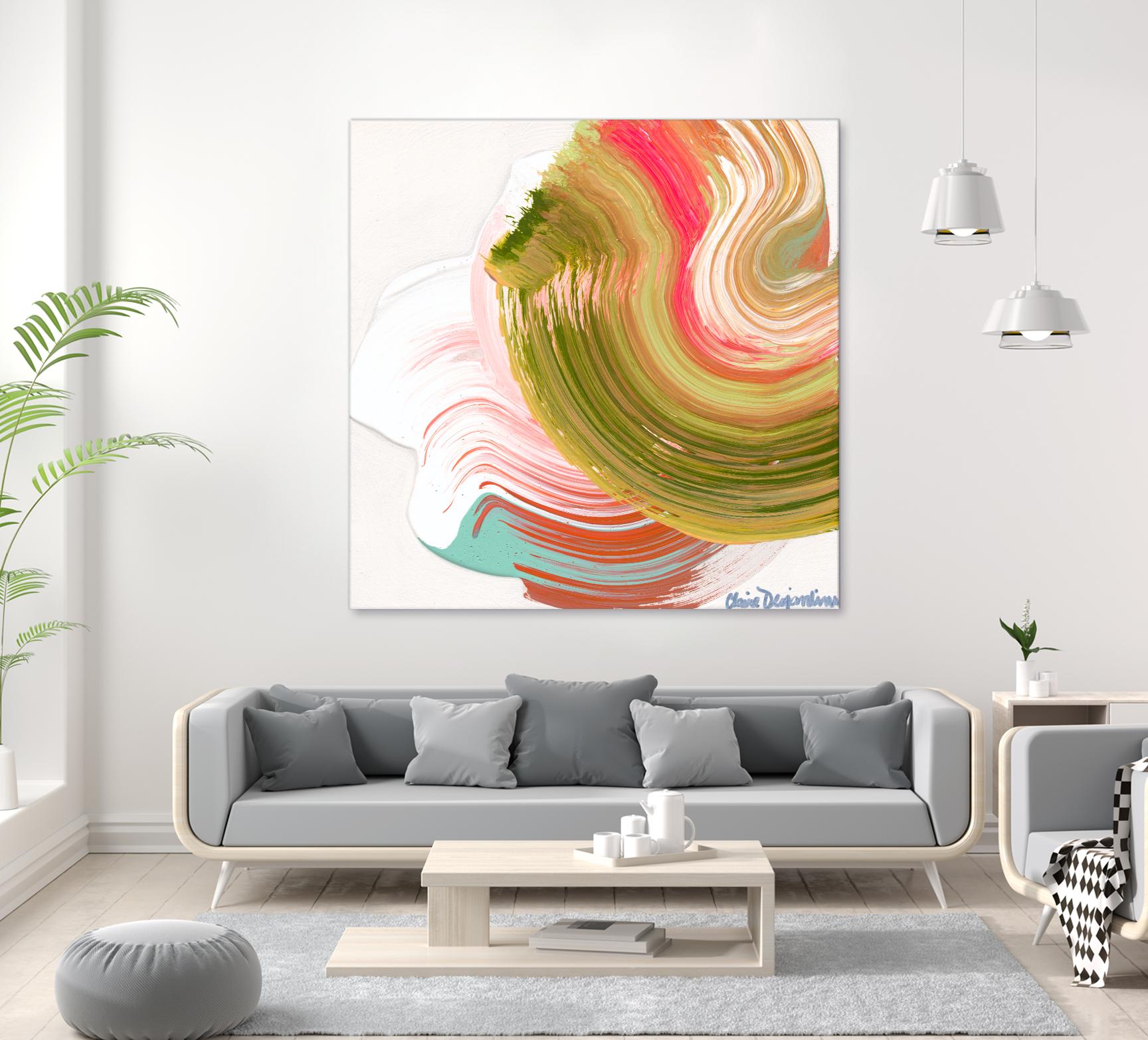 Night on the town by Claire Desjardins on GIANT ART - orange abstract