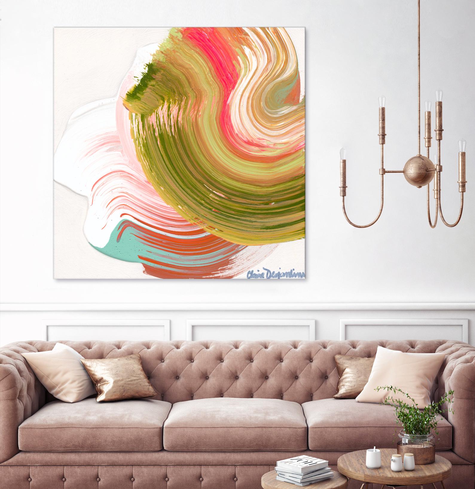 Night on the town by Claire Desjardins on GIANT ART - orange abstract
