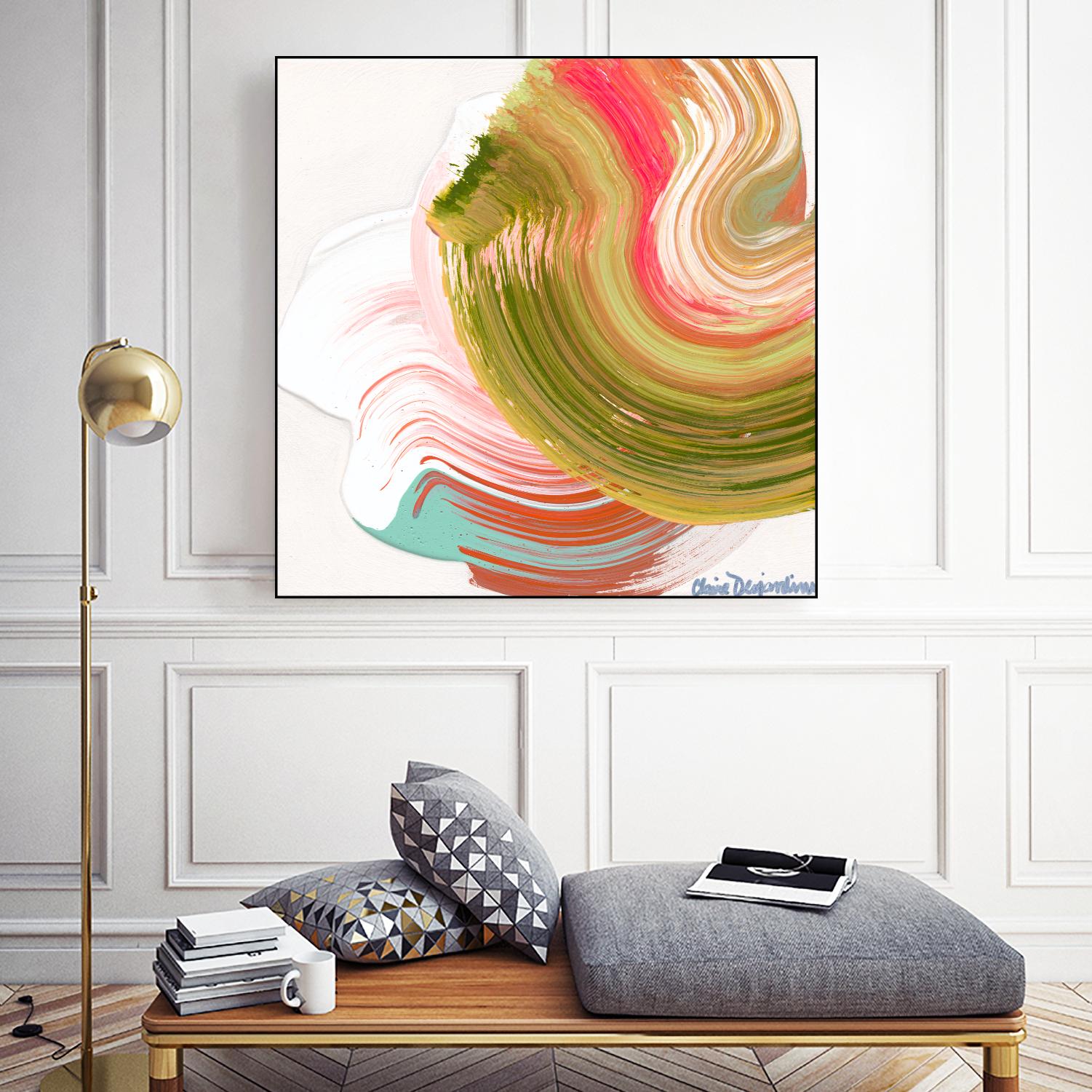 Night on the town by Claire Desjardins on GIANT ART - orange abstract