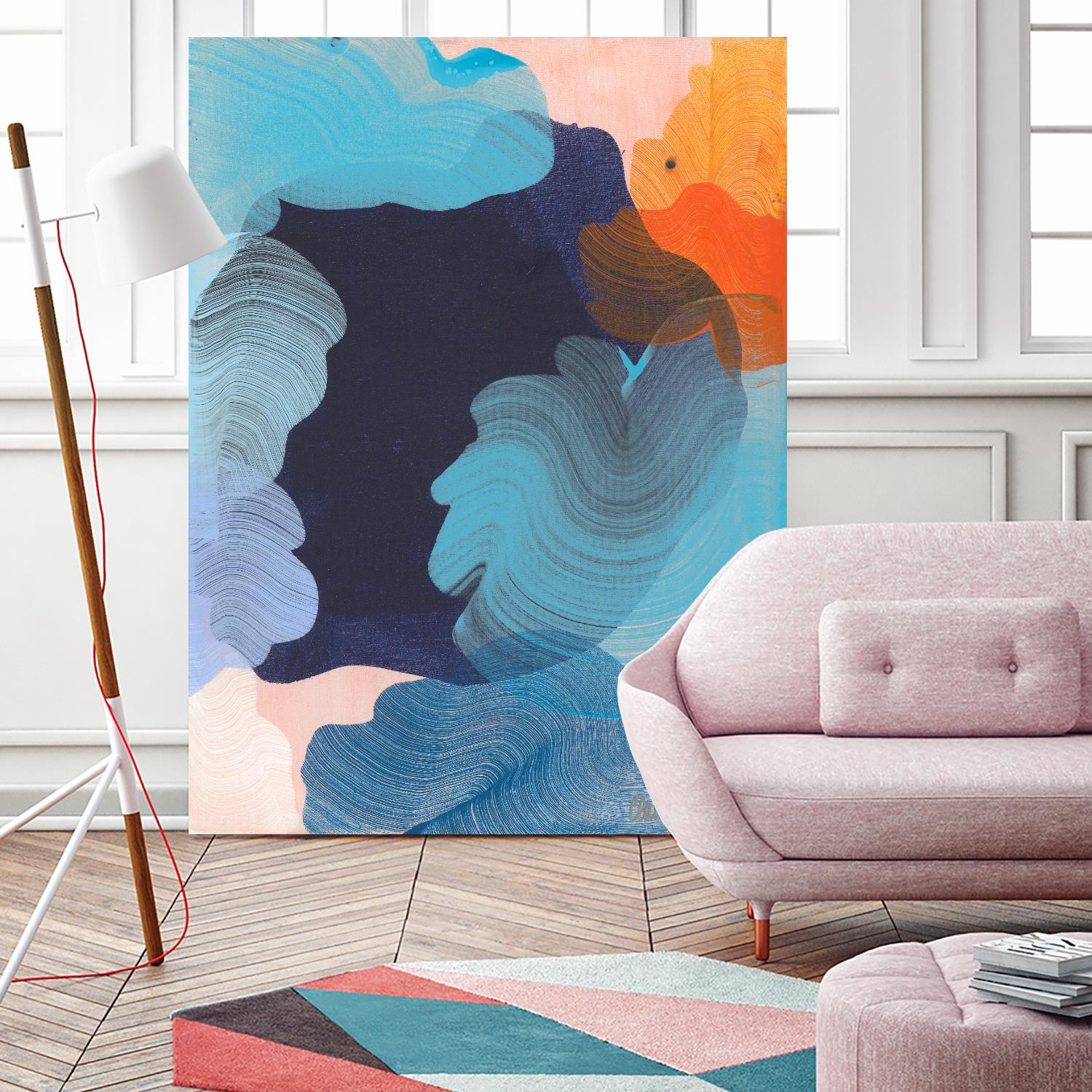 Thinking about it by Claire Desjardins on GIANT ART - blue abstract