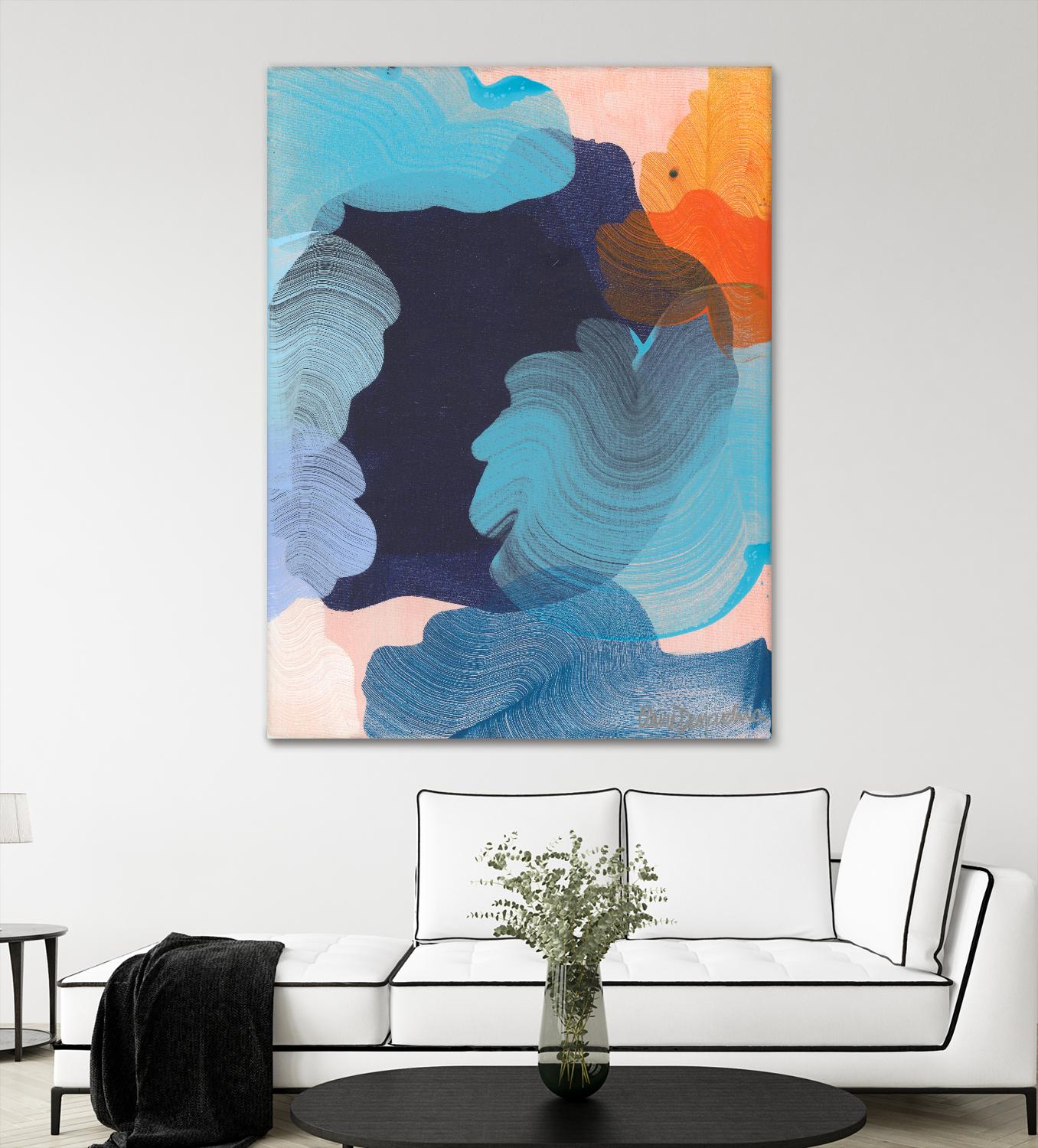 Thinking about it by Claire Desjardins on GIANT ART - blue abstract